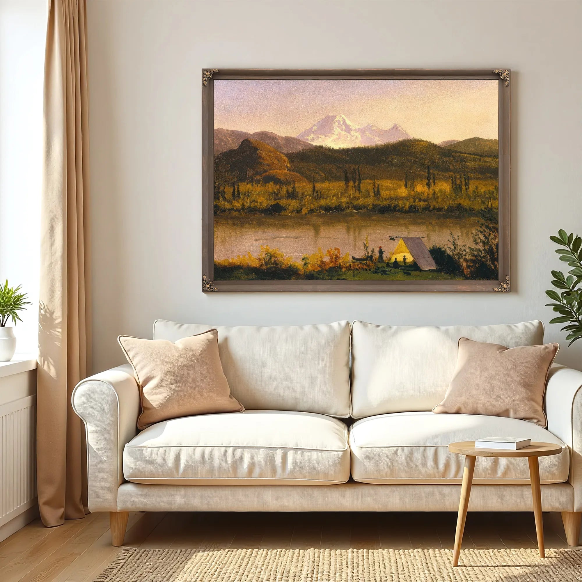Mount Baker Washington From The Frazier River Encampment In The Rockies By Albert Bierstadt Fine Art Print