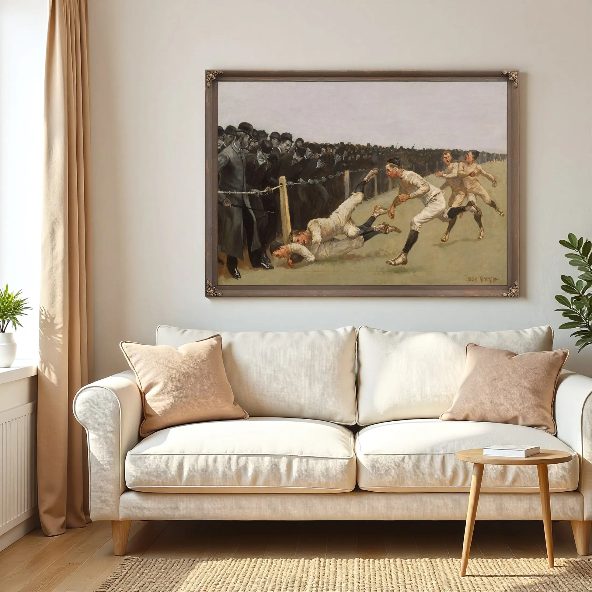 Touchdown Yale Vs Princeton Thanksgiving Day Nov Yale Princeton  by Frederic Remington