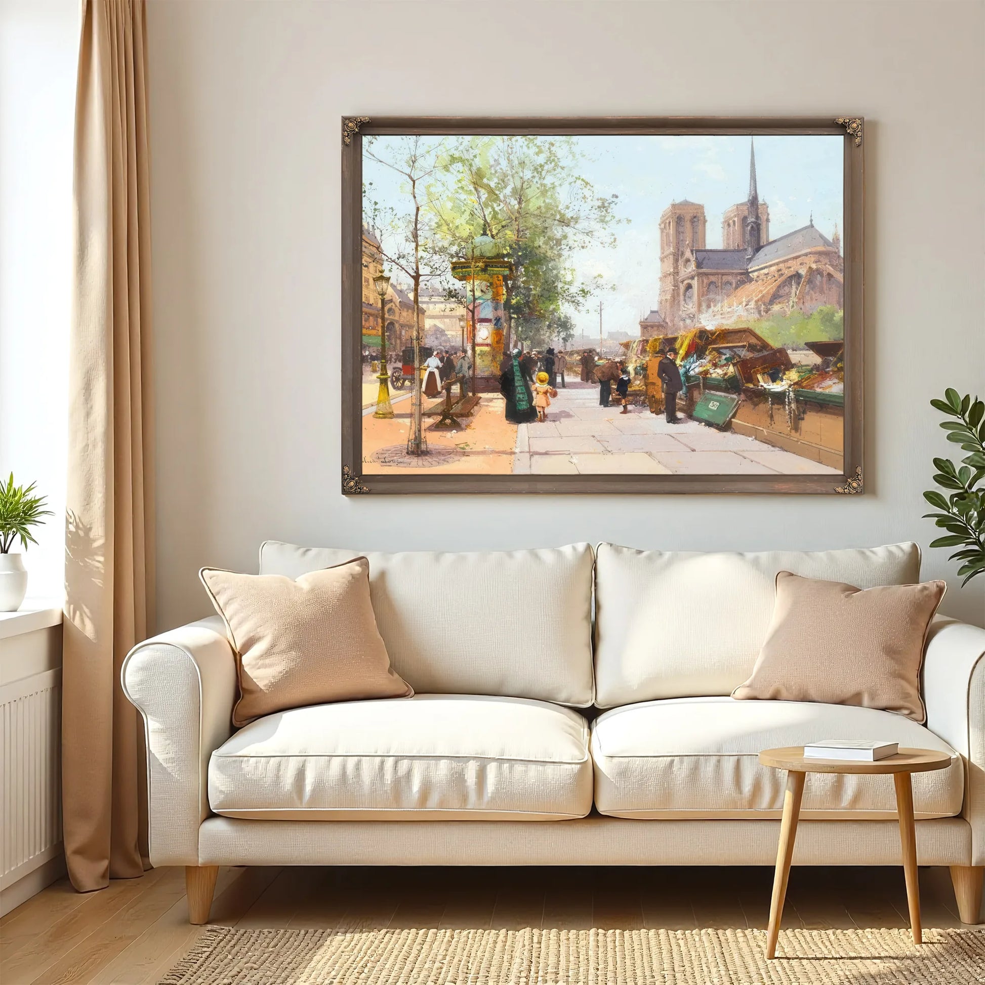 Notre Dame De Paris By Eugene Galien Laloue Fine Art Print