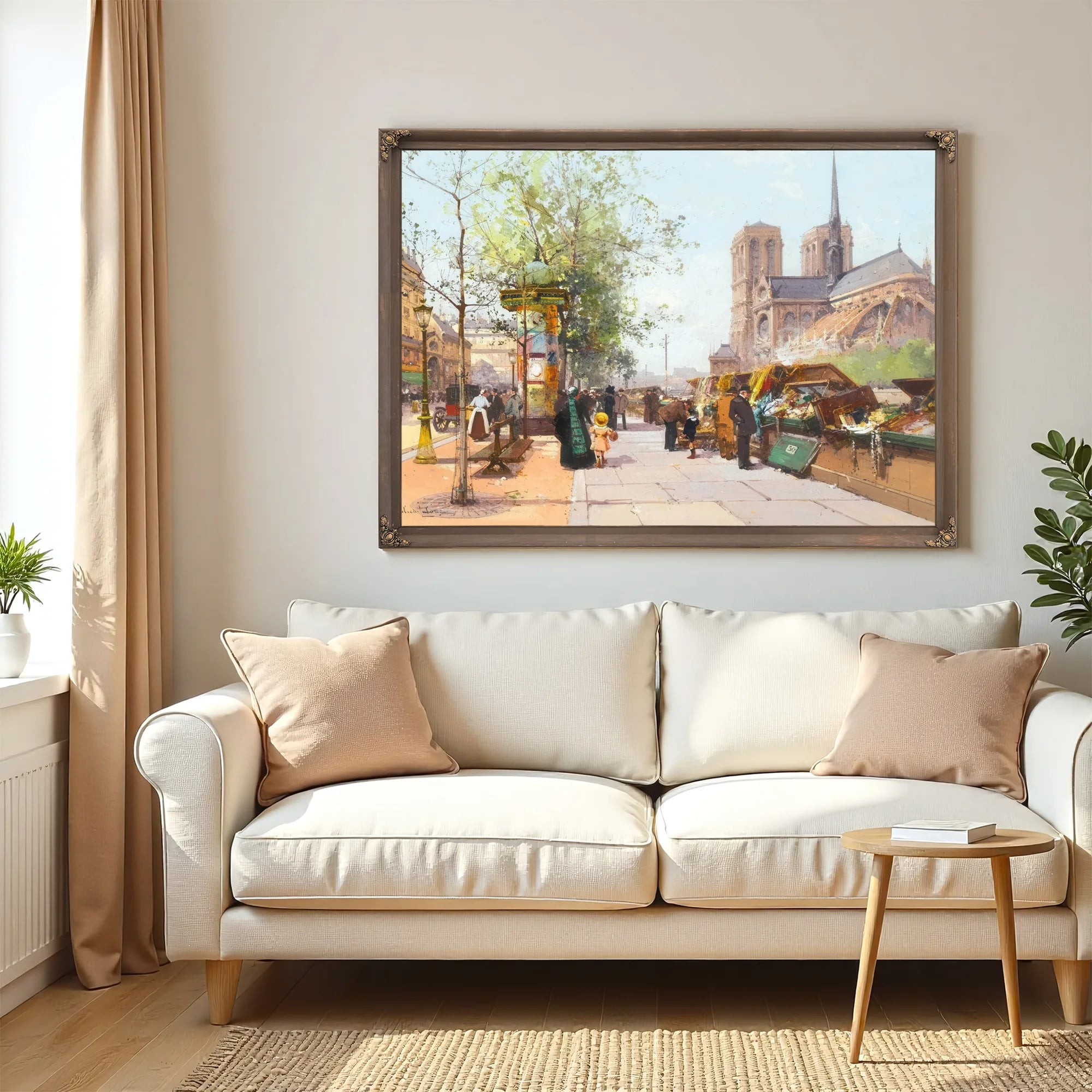 Notre Dame De Paris By Eugene Galien Laloue Fine Art Print