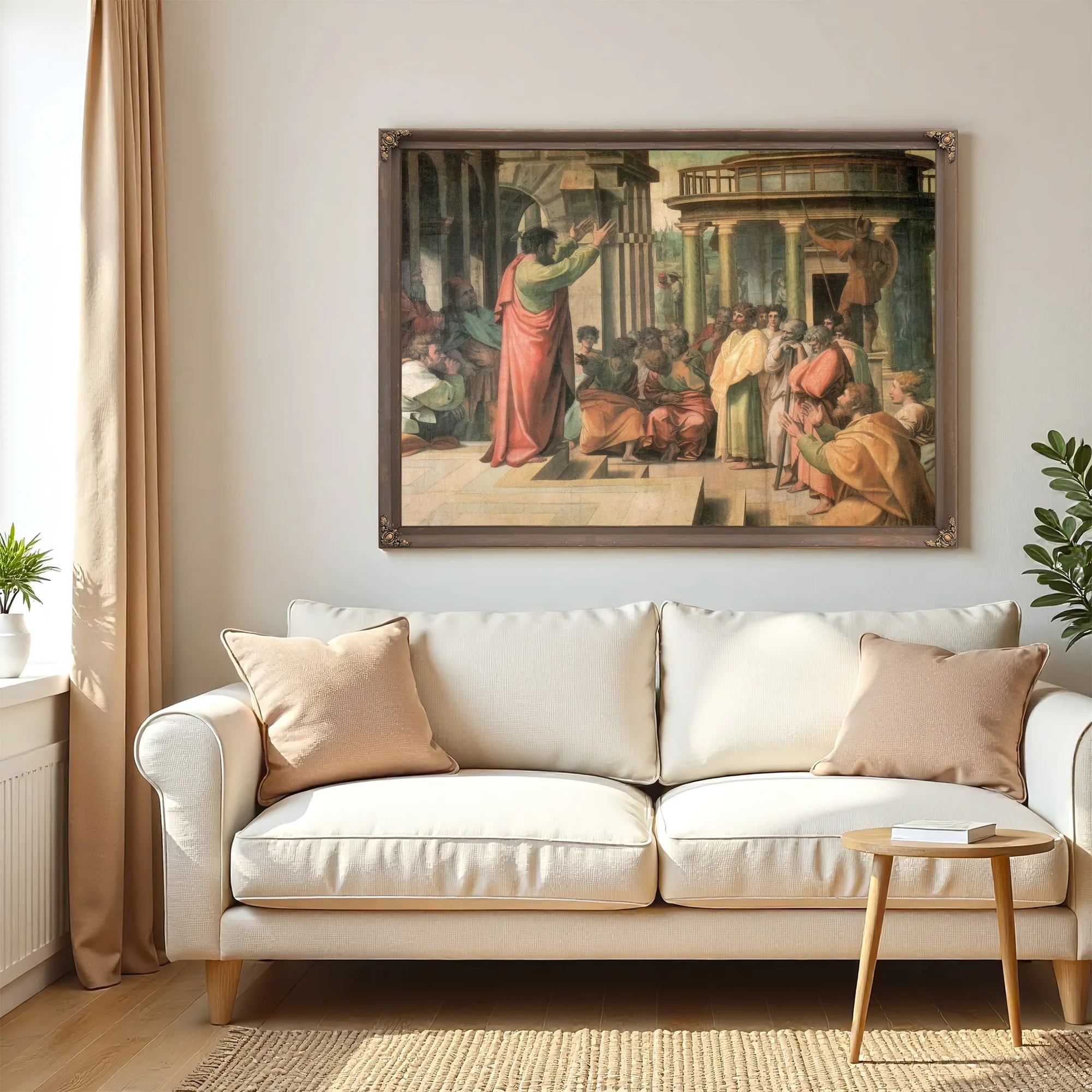 St. Paul Preaching In Athens By Raphael Fine Art Print
