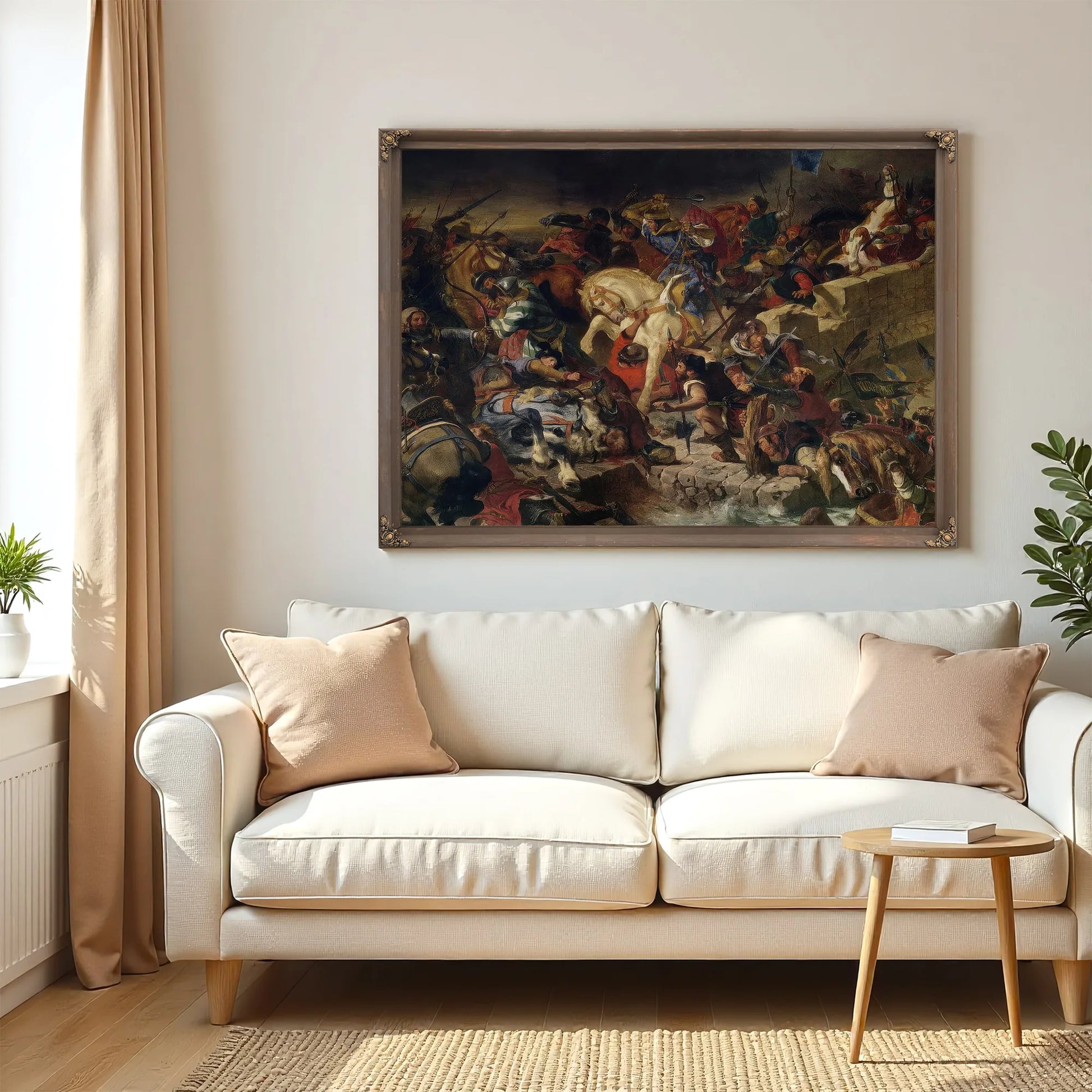 The Battle Of Taillebourg, 21St July 1242 By Ferdinand Victor Eugene Delacroix Fine Art Print