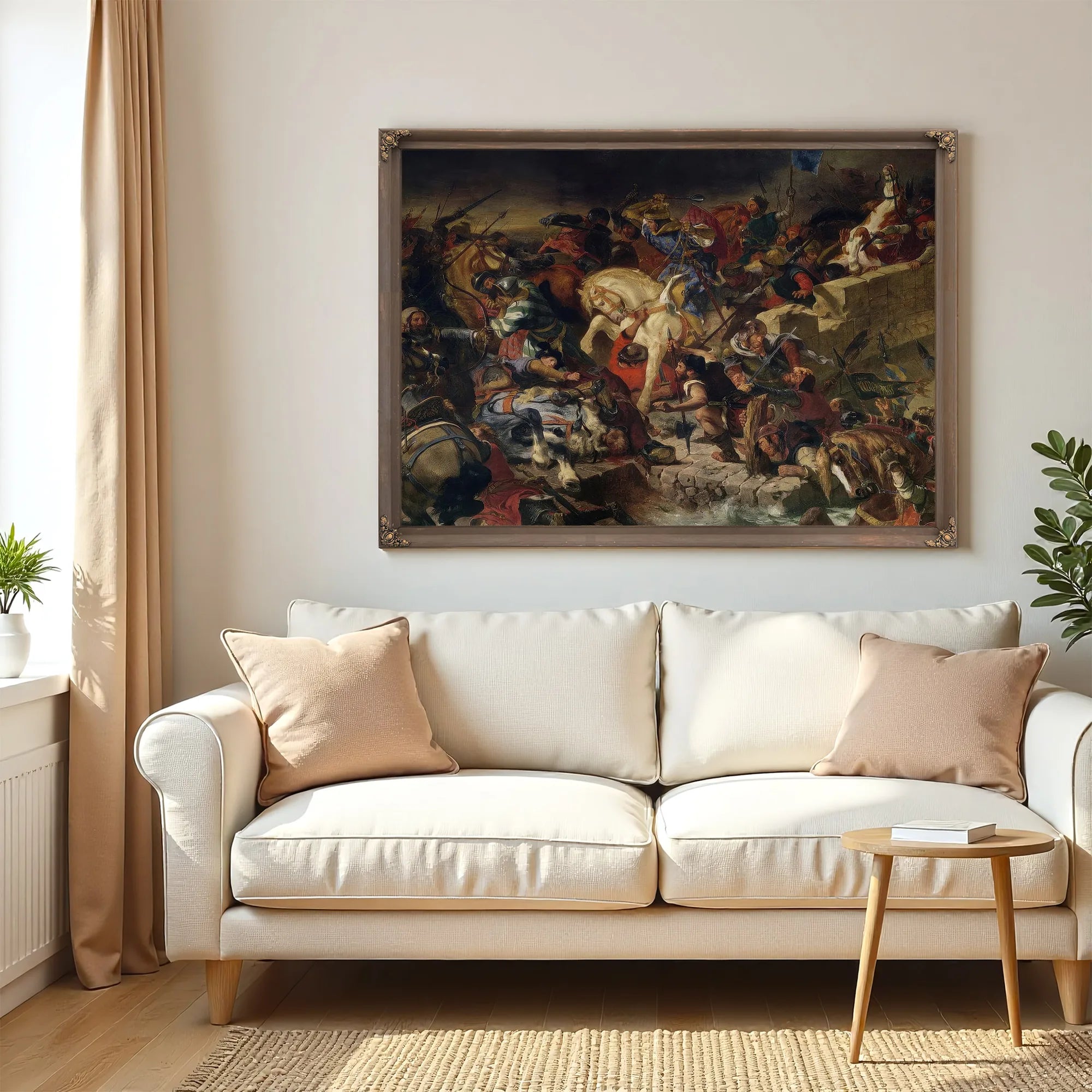 The Battle Of Taillebourg, 21St July 1242 By Ferdinand Victor Eugene Delacroix Fine Art Print