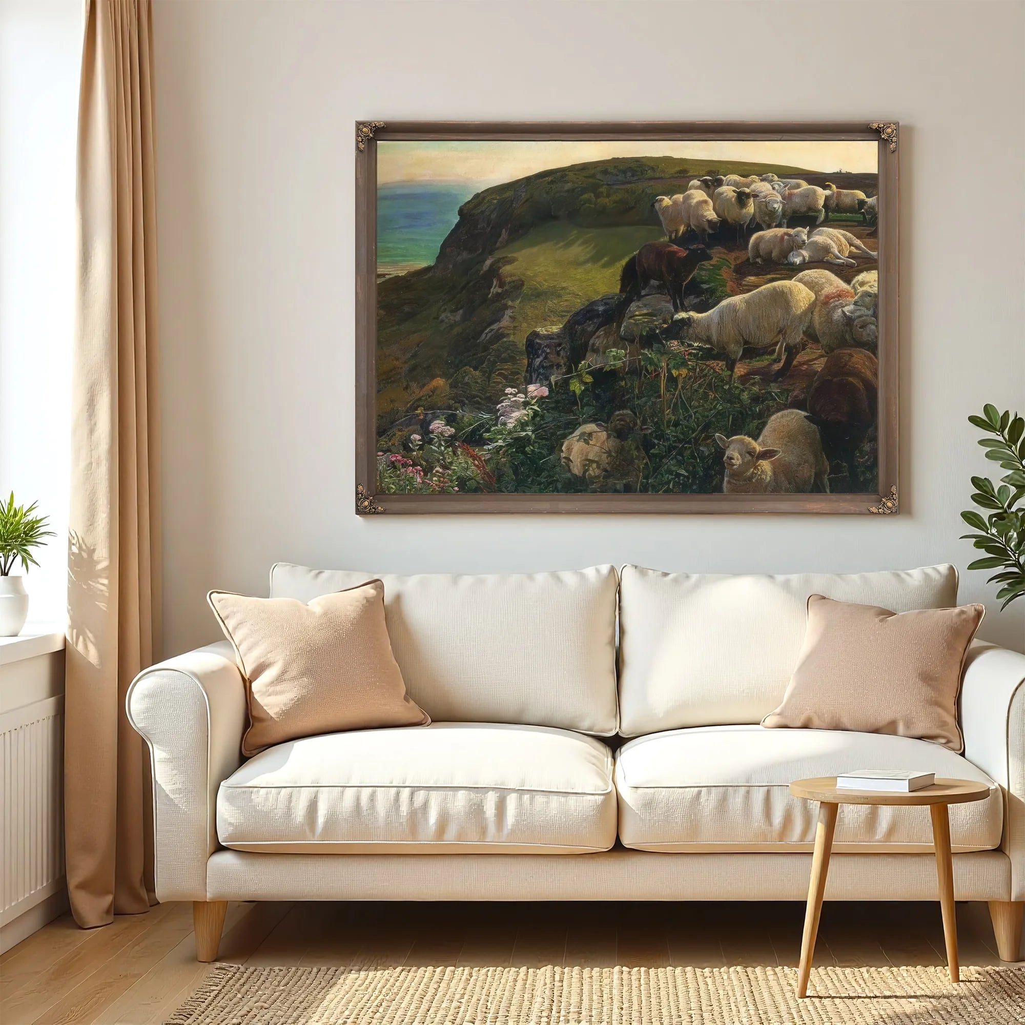 Our English Coasts Strayed Sheep By William Holman Hunt Fine Art Print