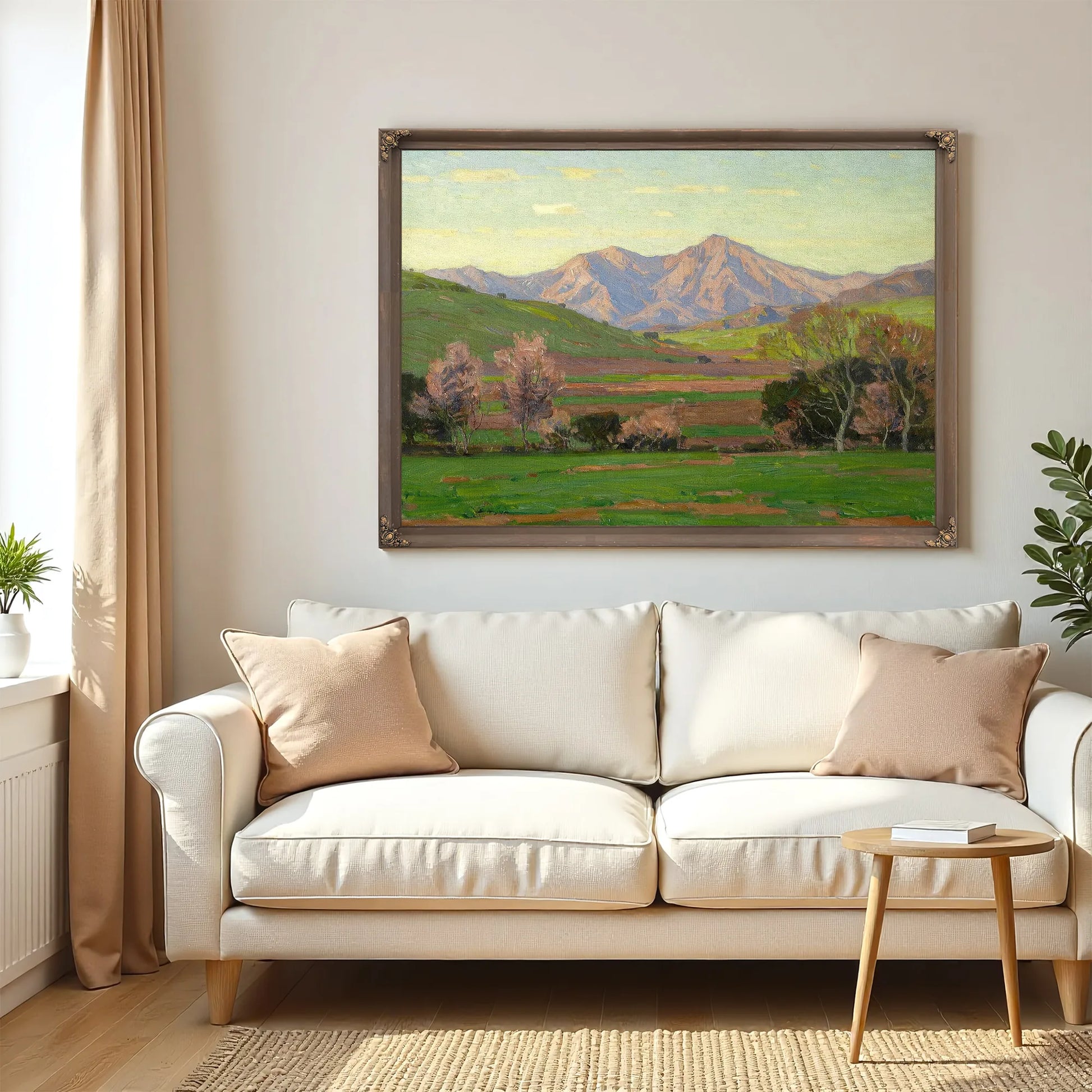 Verdant Landscape With Mountains Beyond By William Wendt Fine Art Print