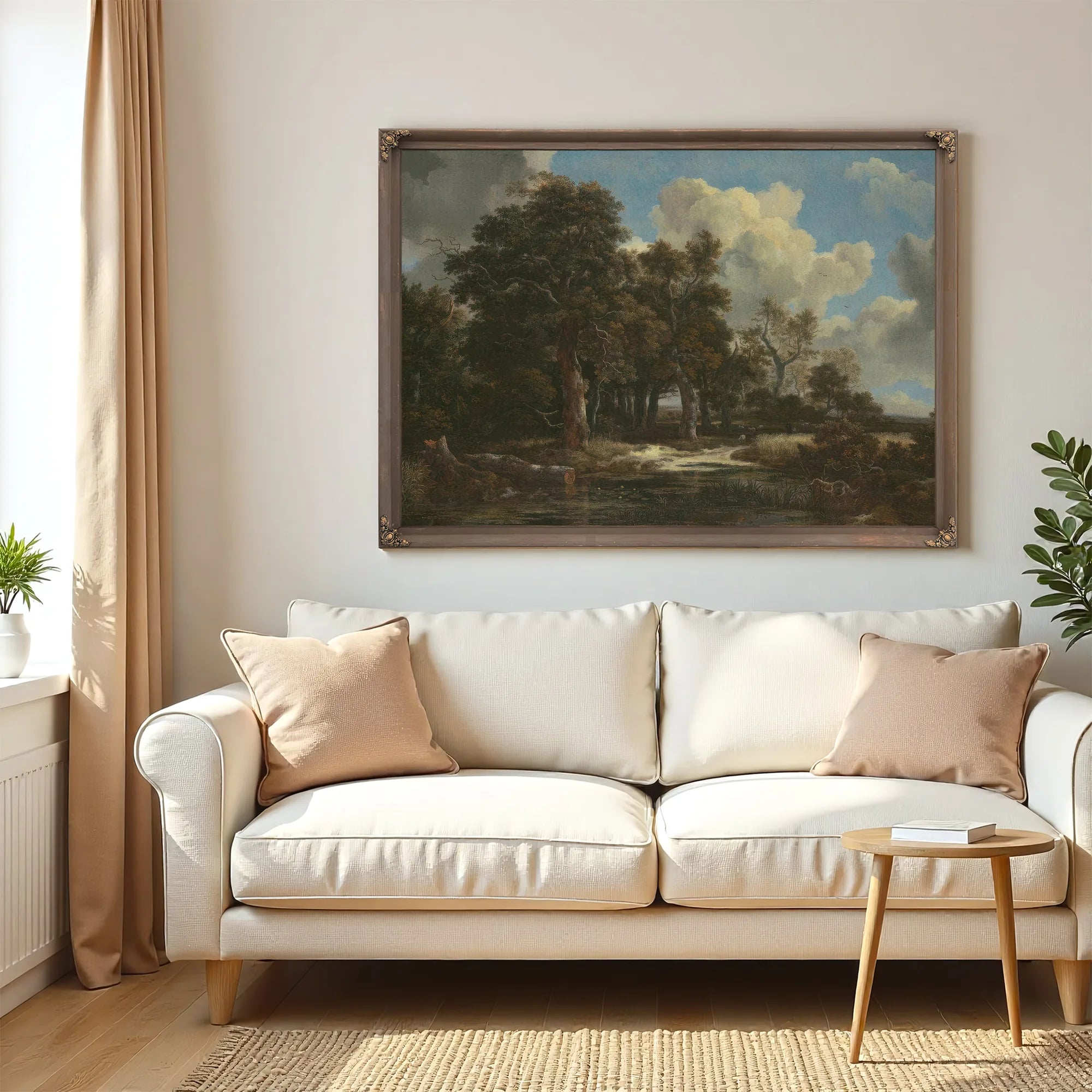 Edge Of A Forest With A Grainfield By Jacob Van Ruisdael Fine Art Print