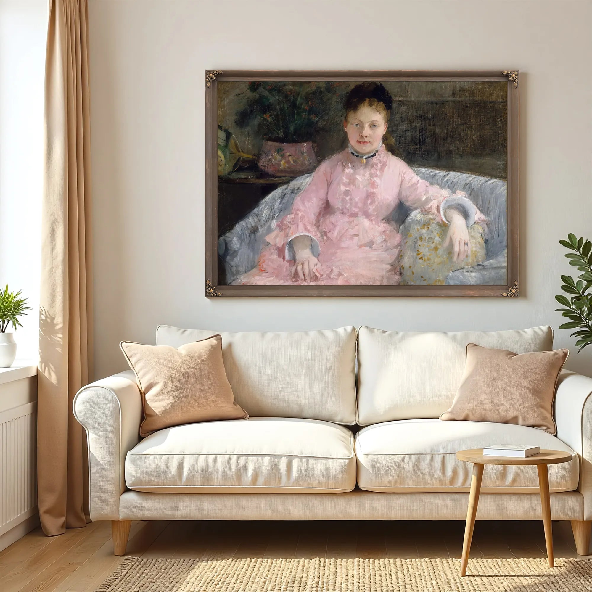 The Pink Dress Albertie Marguerite Carre Later Madame Ferdinand Henri Himmes by Berthe Morisot Fine Art Print