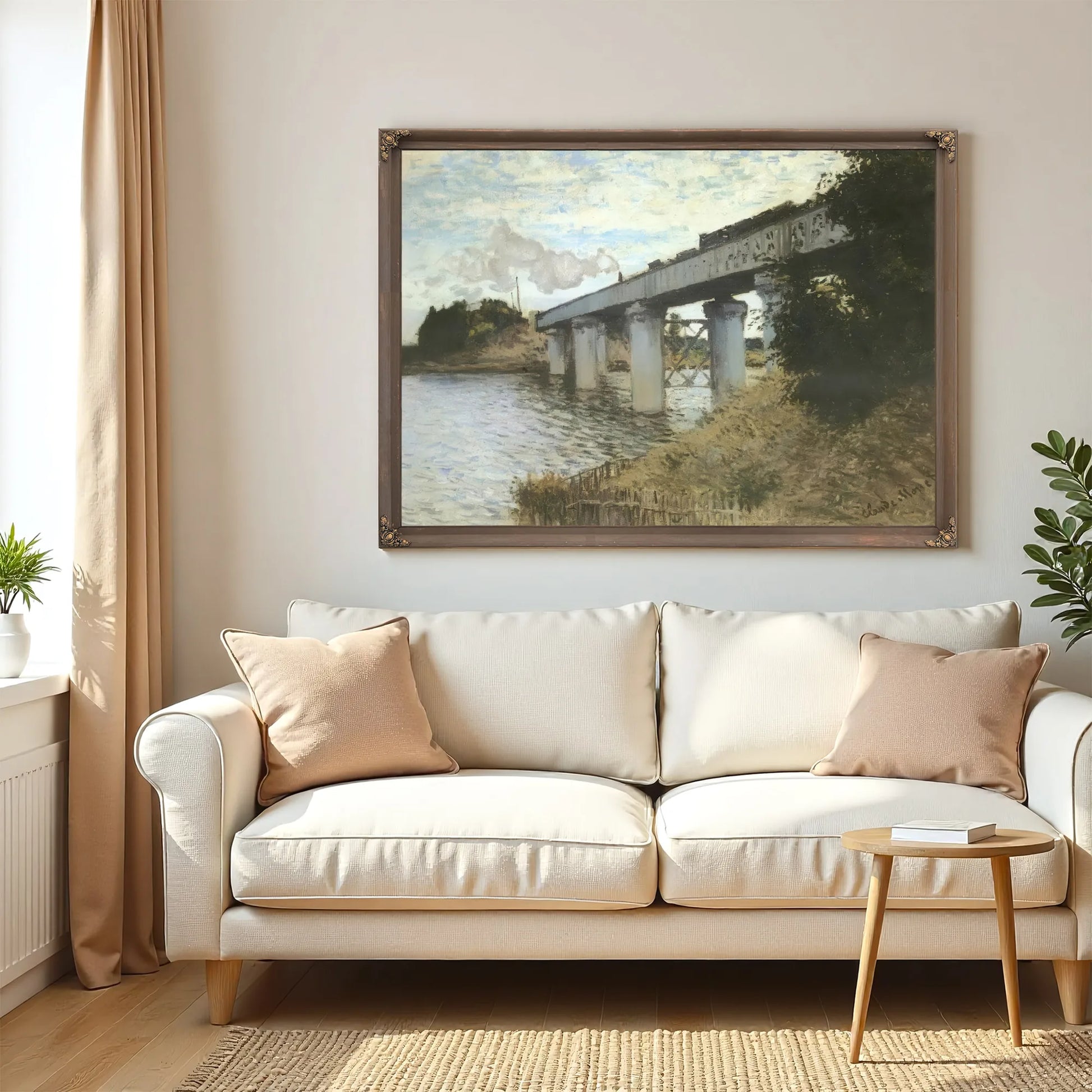 The Railway Bridge At Argenteuil By Claude Monet Fine Art Print