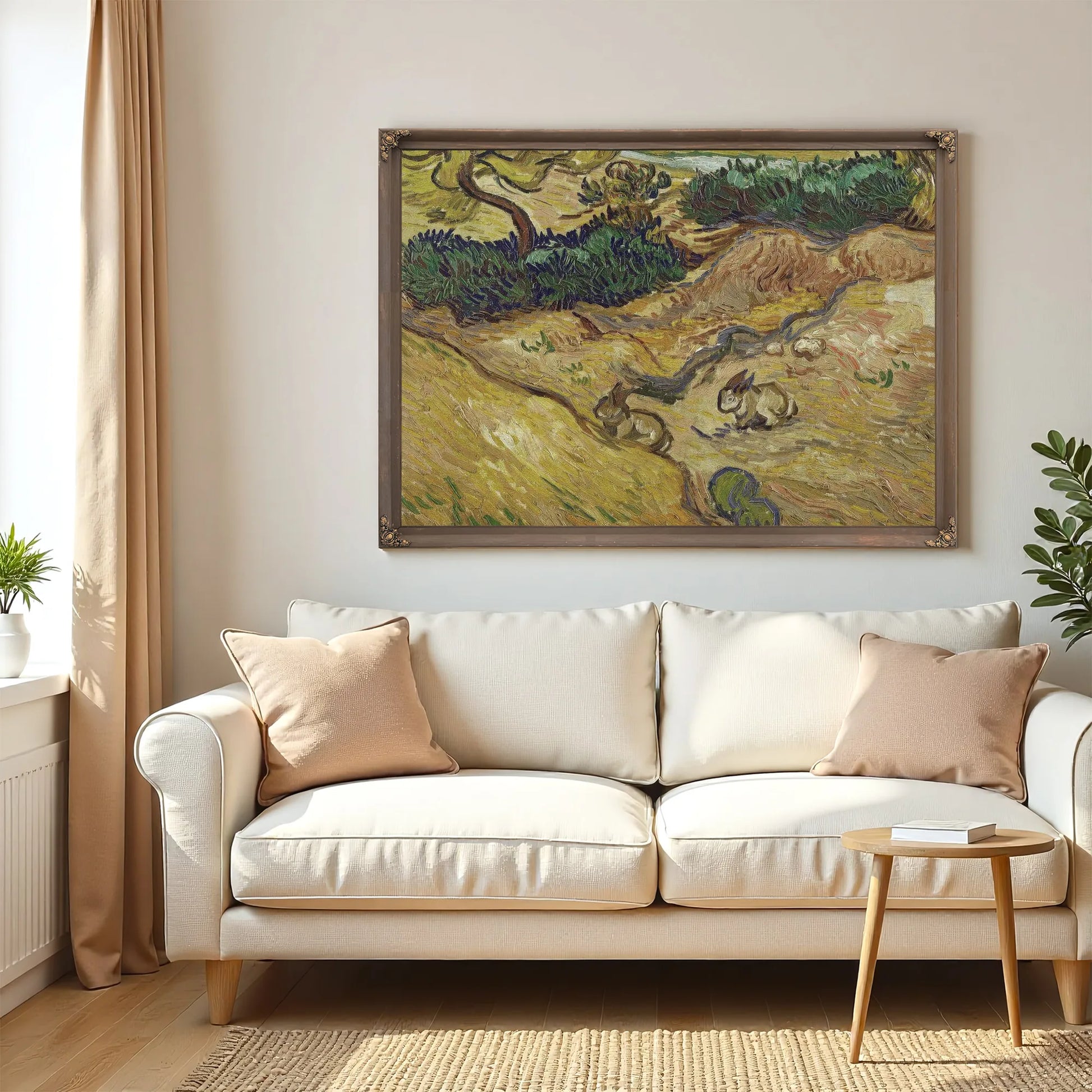 Landscape With Rabbits By Vincent Van Gogh Fine Art Print