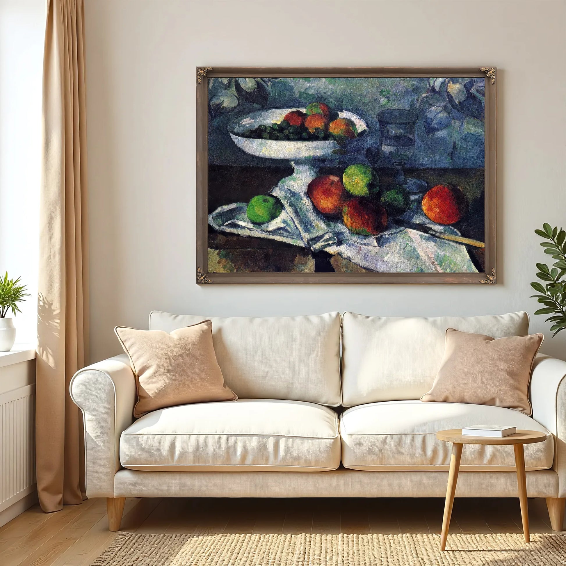 Still Life With Fruit Dish 1879 1880 46X55Cm Museum Of Modern Art By Paul Cezanne Fine Art Print