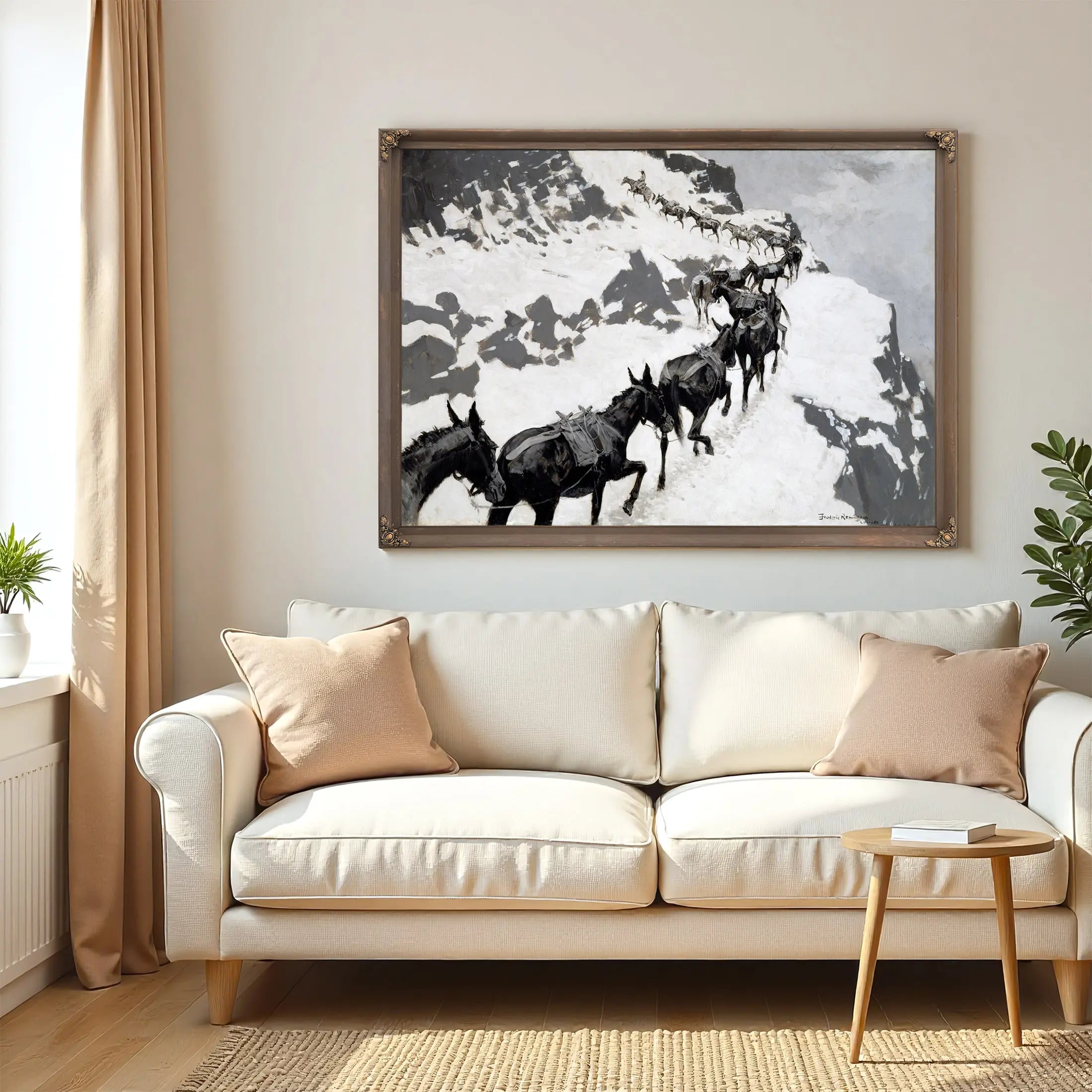 The Mule Pack by Frederic Remington