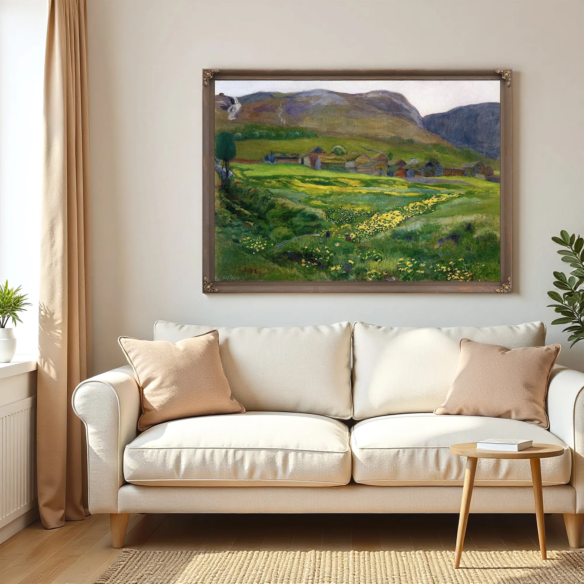 A June Night And Marsh Marigolds By Nicolai Astrup Fine Art Print