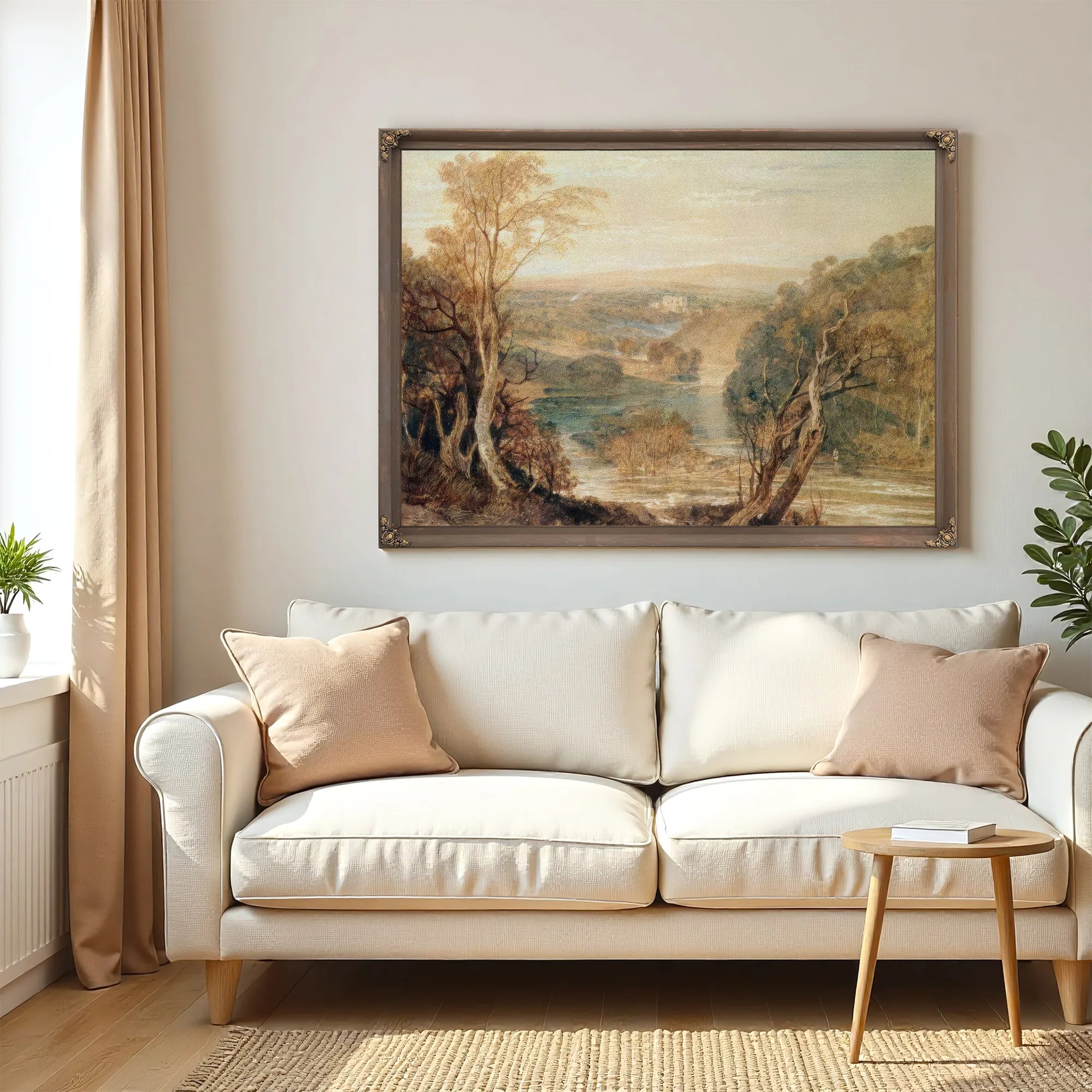 The River Wharfe With A Distant View Of Barden Tower By Joseph Mallord William Turner Fine Art Print