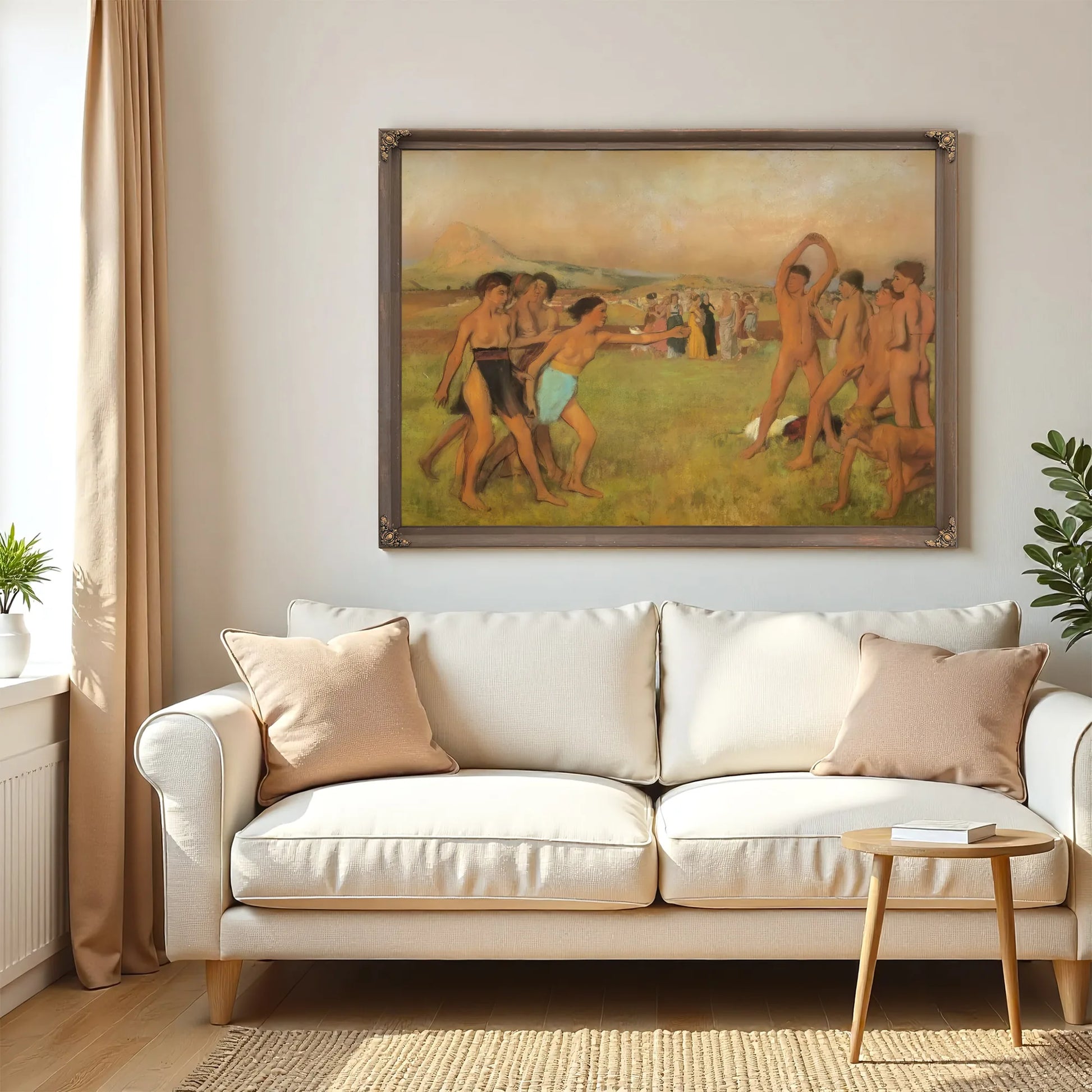 Spartan Girls And Boys Exercising By Edgar Degas Fine Art Print