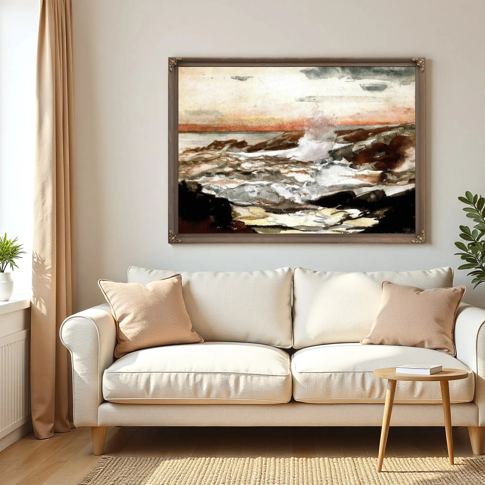 Prout's Neck Surf On Rocks By Winslow Homer Fine Art Print