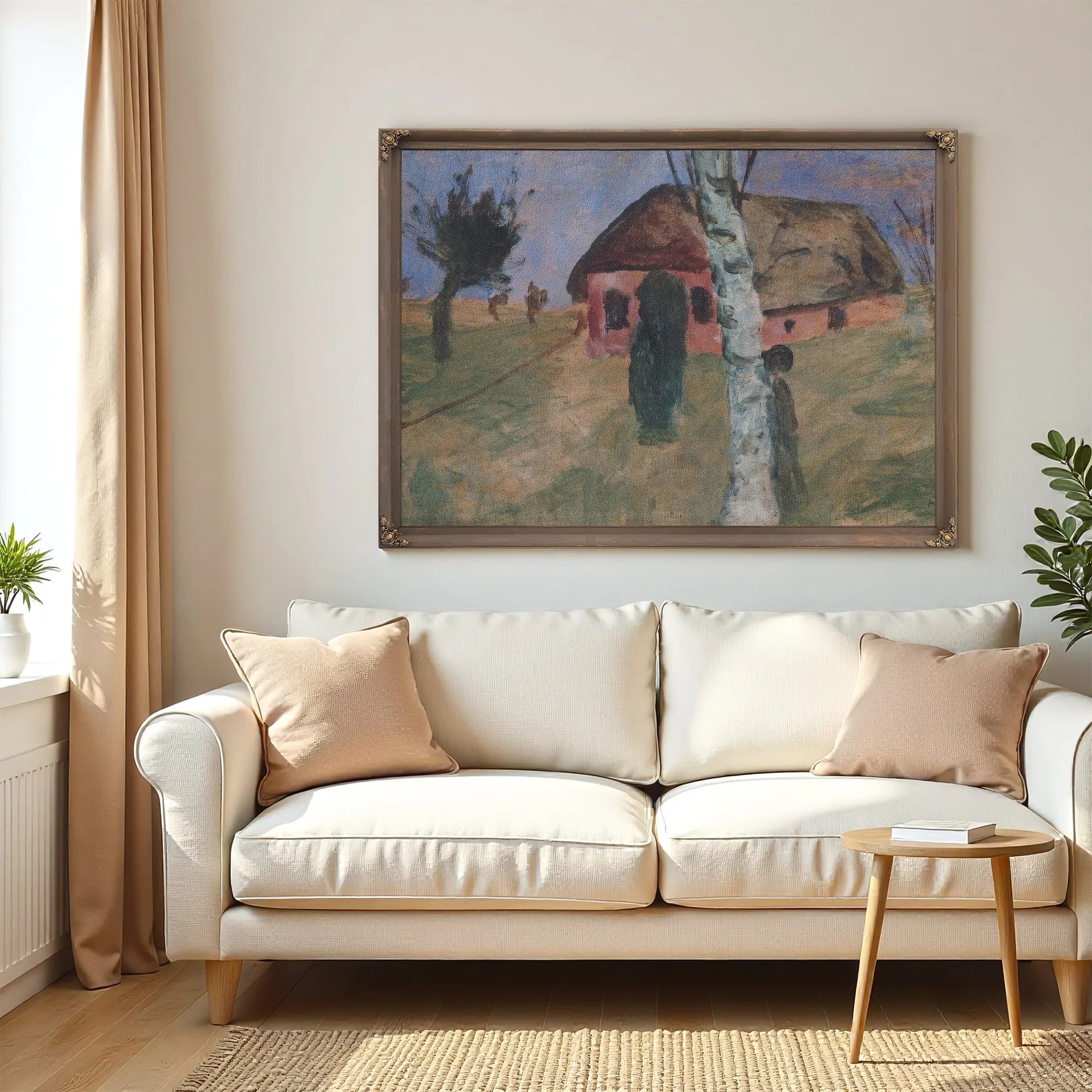 Red House With Birch Tree By Paula Modersohn Becker Fine Art Print