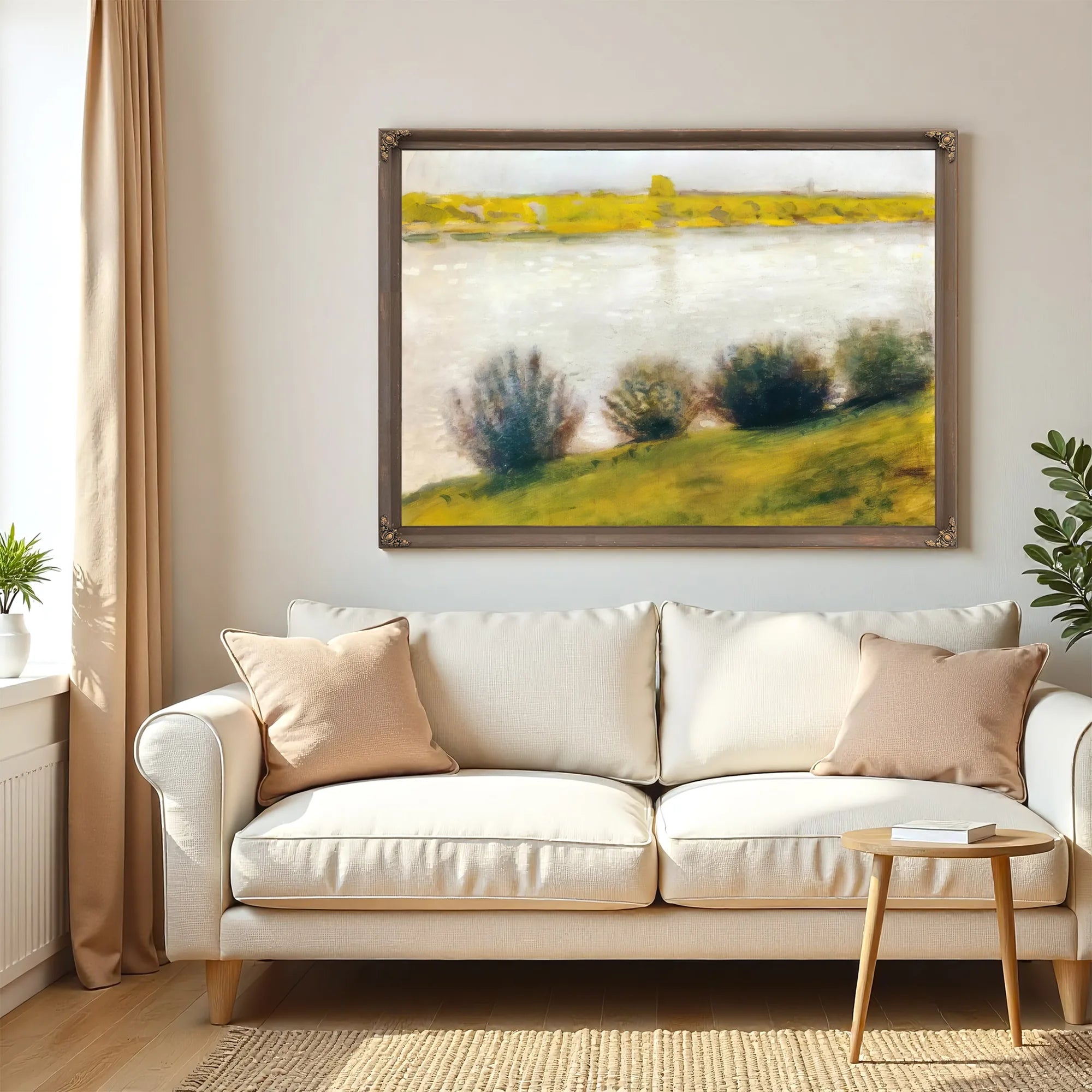 The Rhine In Hersel By August Macke Fine Art Print