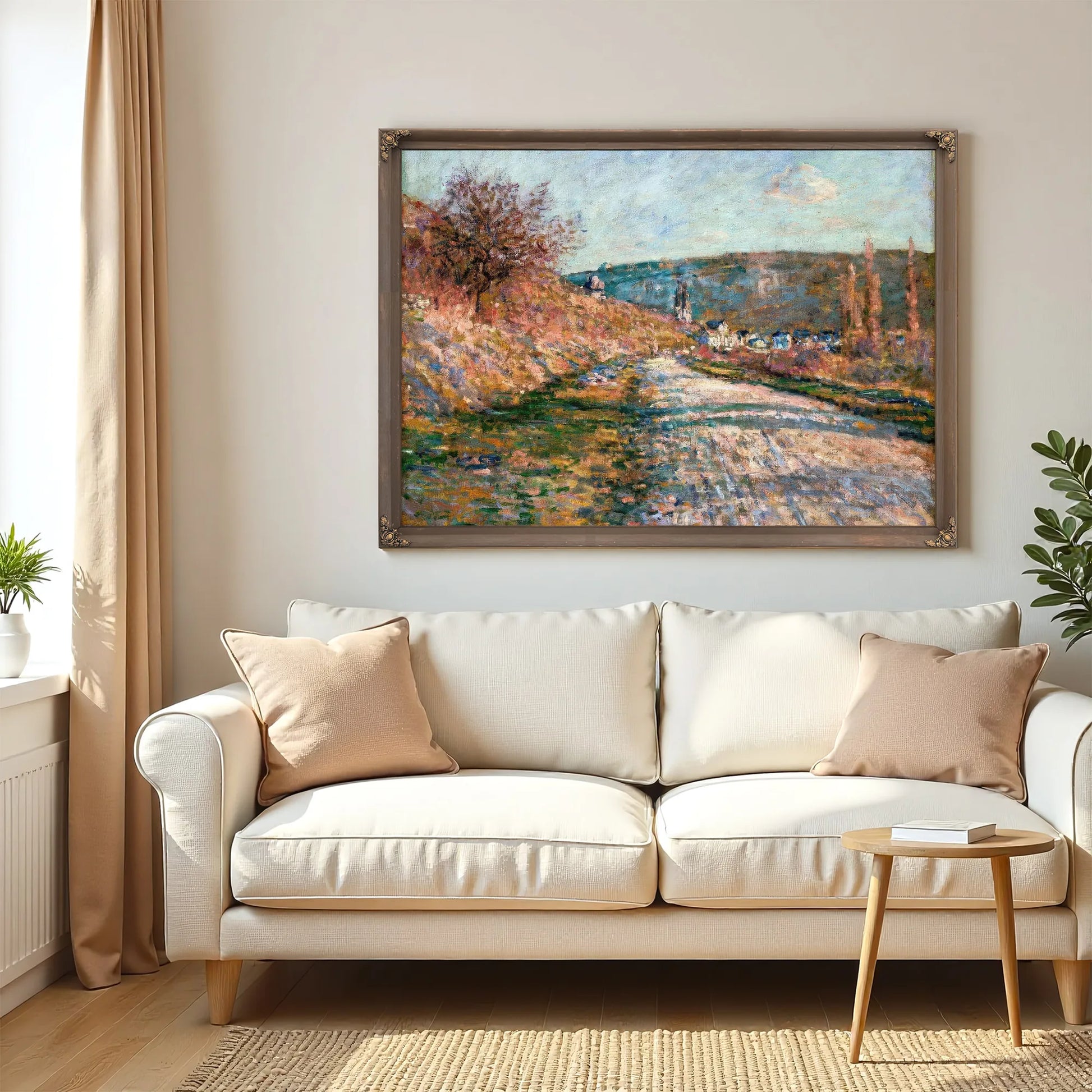 The Road To Vetheuil By Claude Monet Fine Art Print