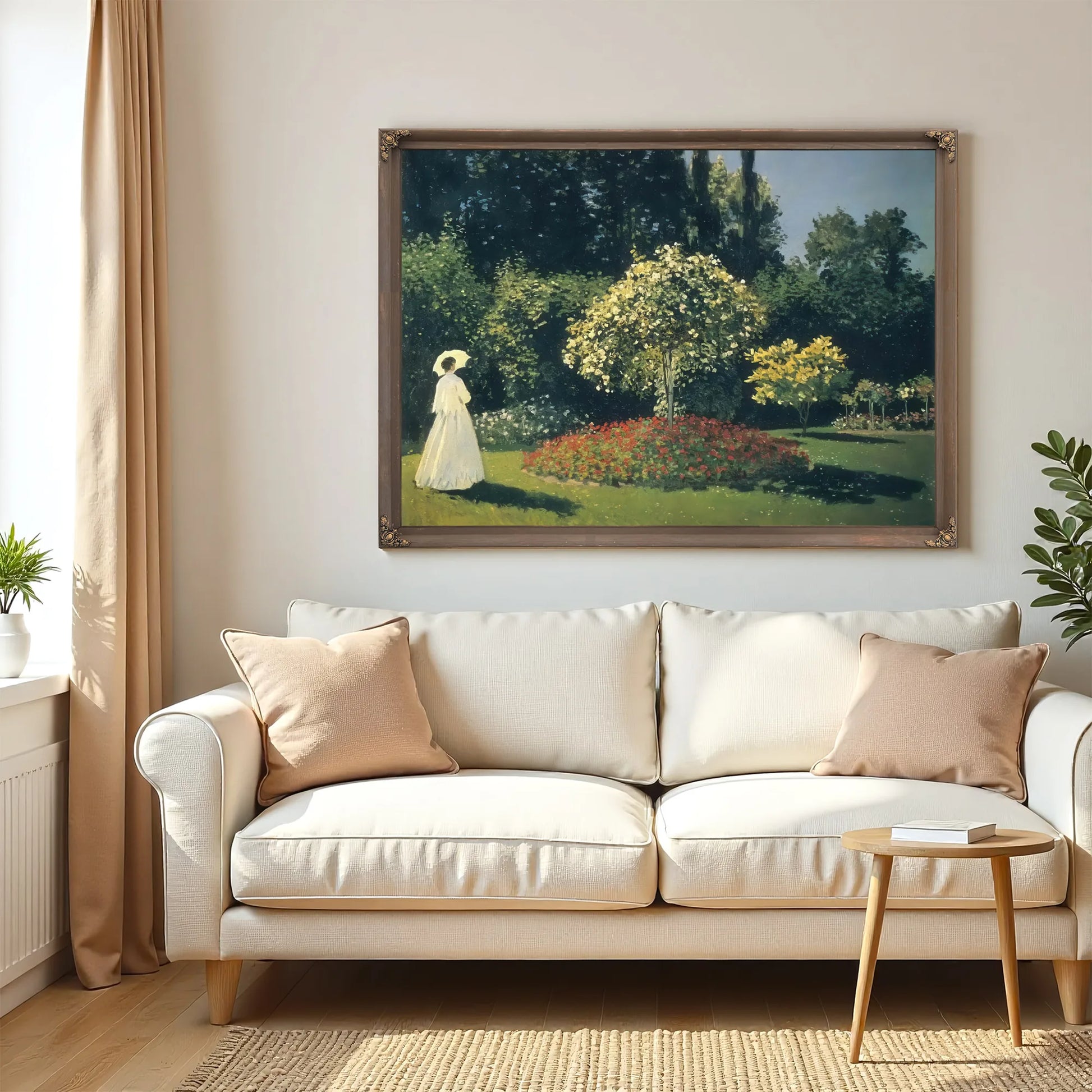 Jeanne Marguerite Lecadre In The Garden At Sainte Adresse By Claude Monet Fine Art Print