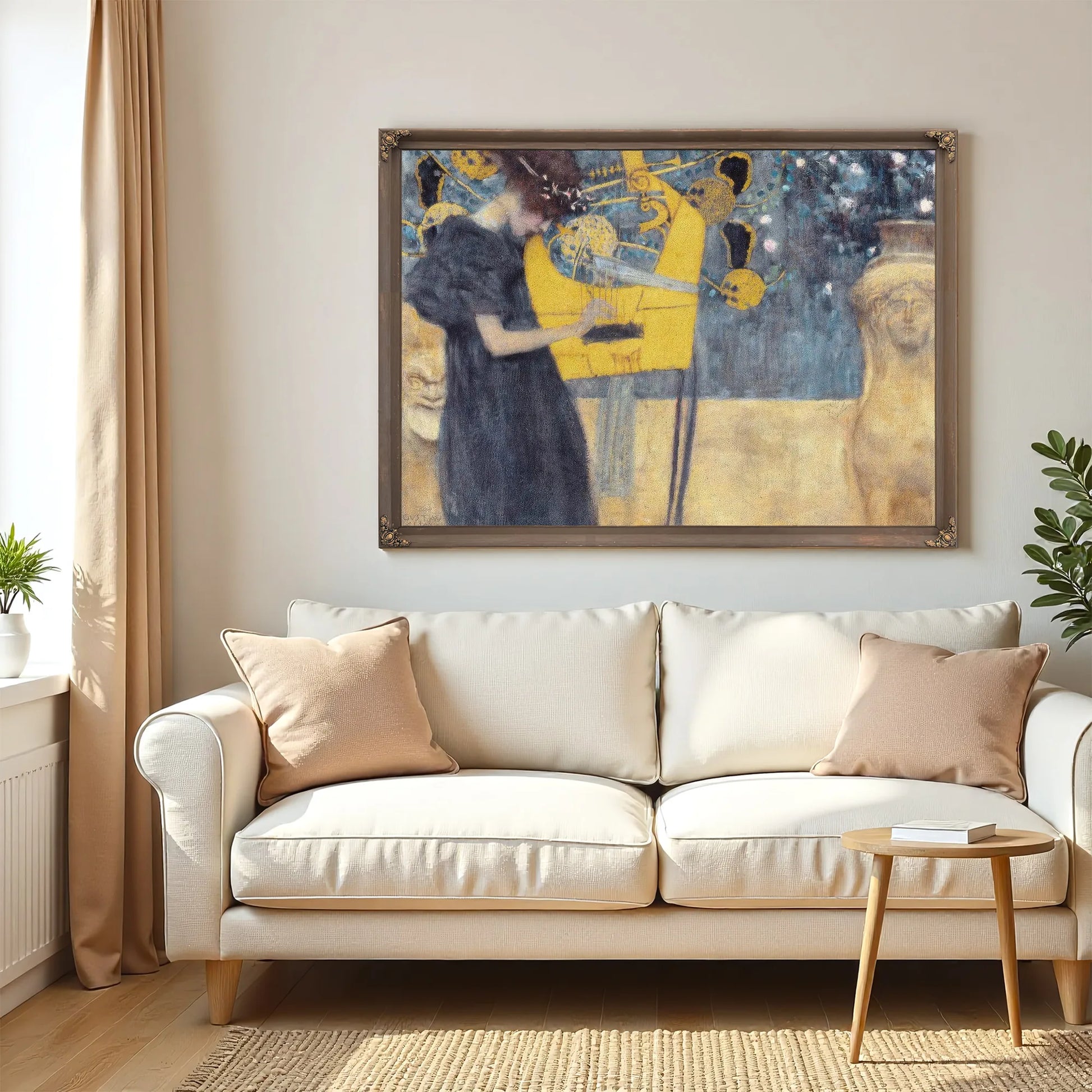 Music 1 1895 Allegory Neue Pinakothek By Gustav Klimt Fine Art Print