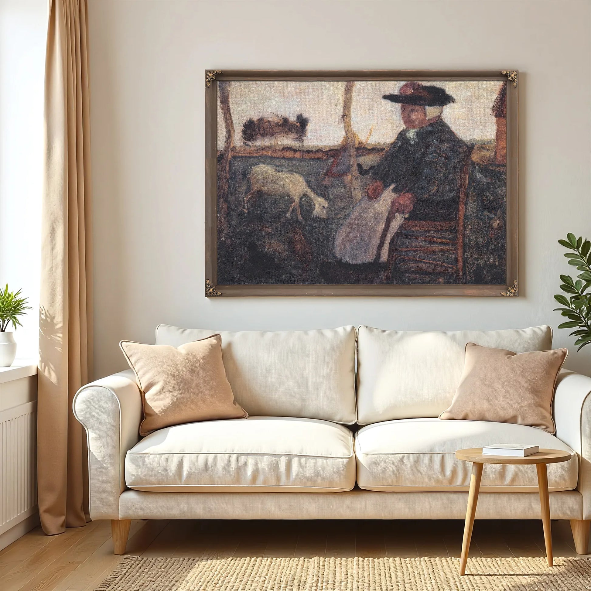 Old Farmer With A Goat By Paula Modersohn Becker Fine Art Print