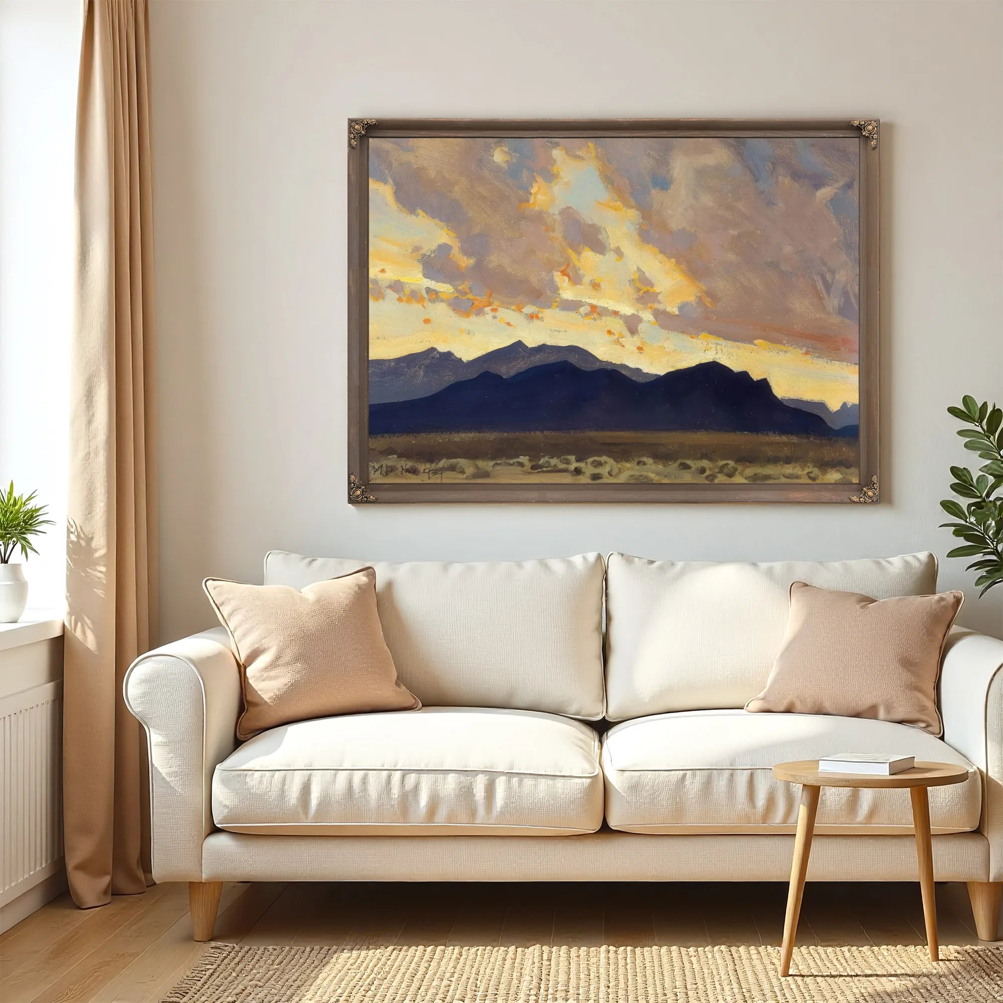 Mountains And Rainstorm By Maynard Dixon Fine Art Print