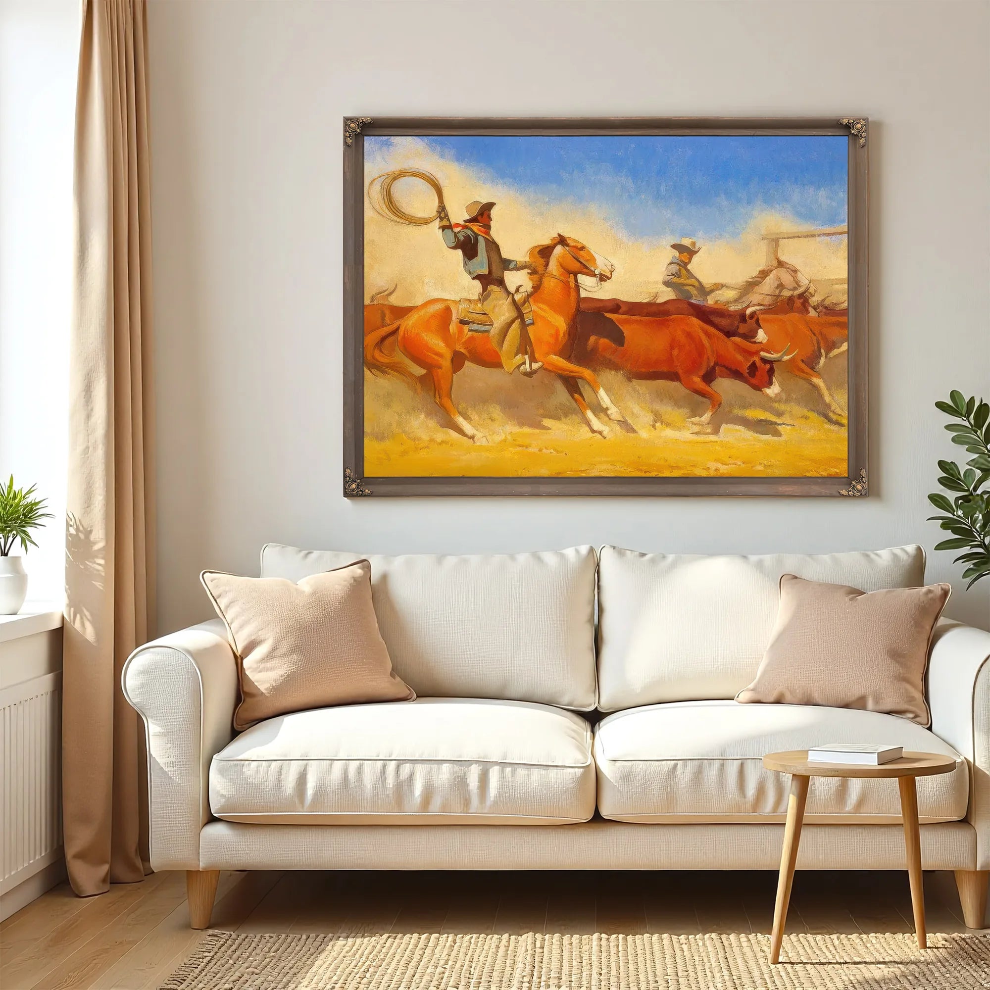 Steers To Market By Maynard Dixon Fine Art Print
