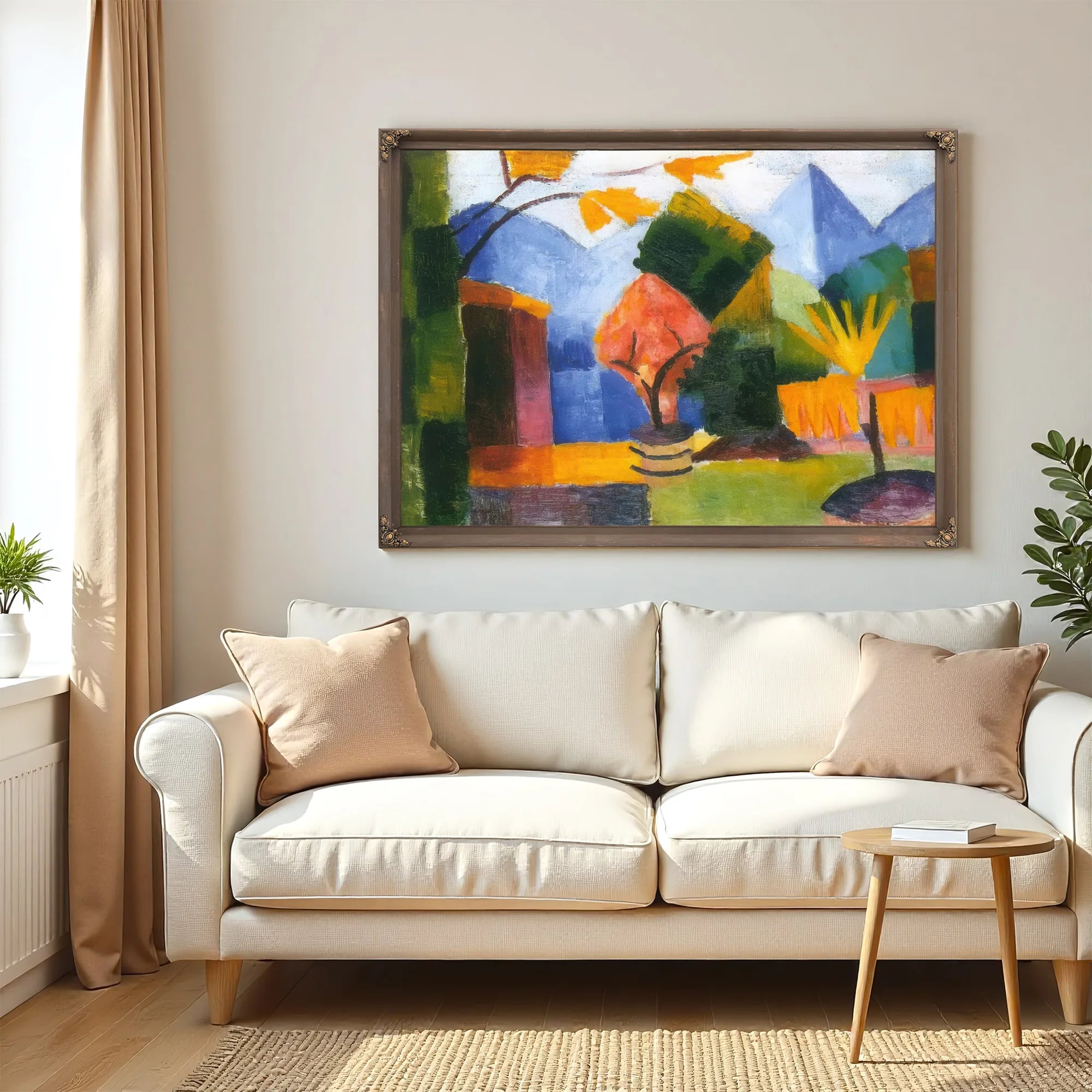 Garden At Lake Thun By August Macke Fine Art Print