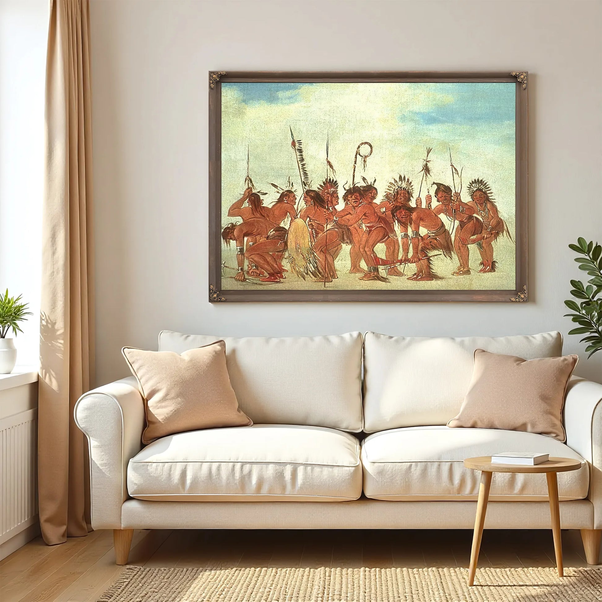 Braves' Dance At Fort Snelling By George Catlin Fine Art Print