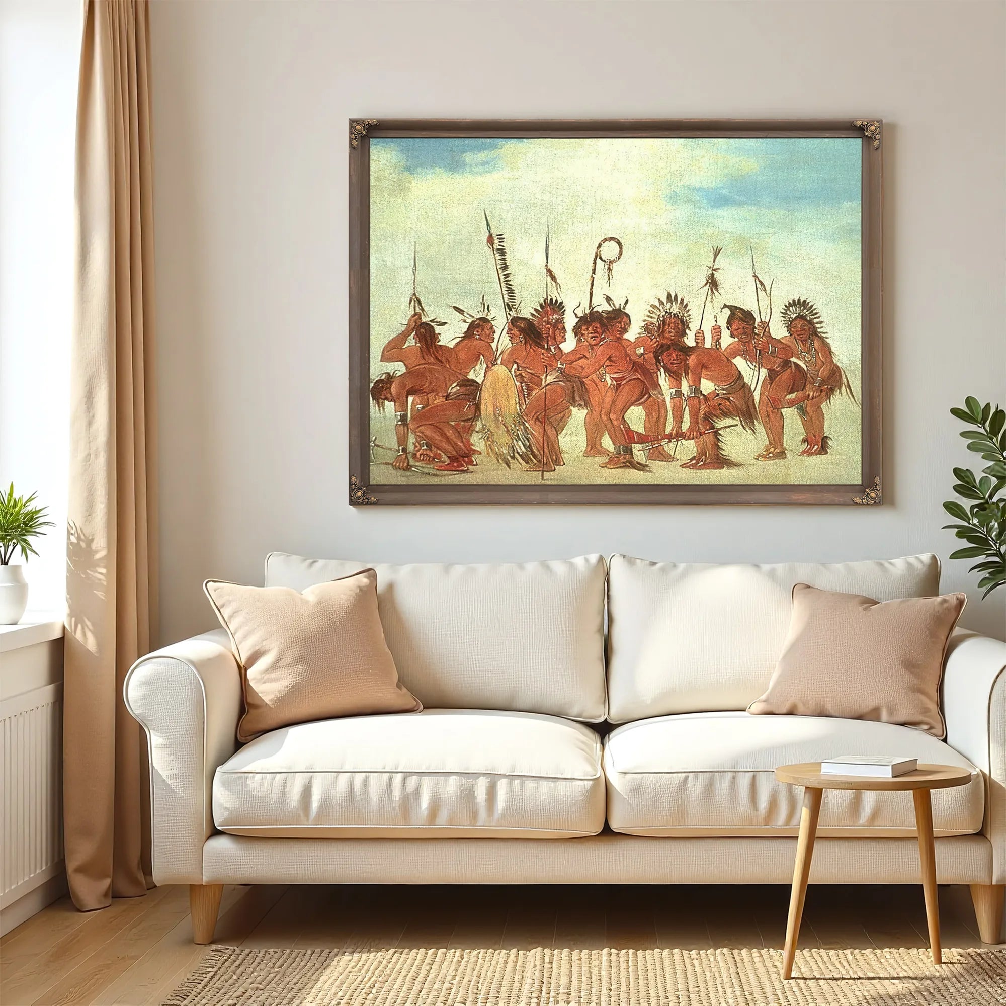 Braves' Dance At Fort Snelling By George Catlin Fine Art Print