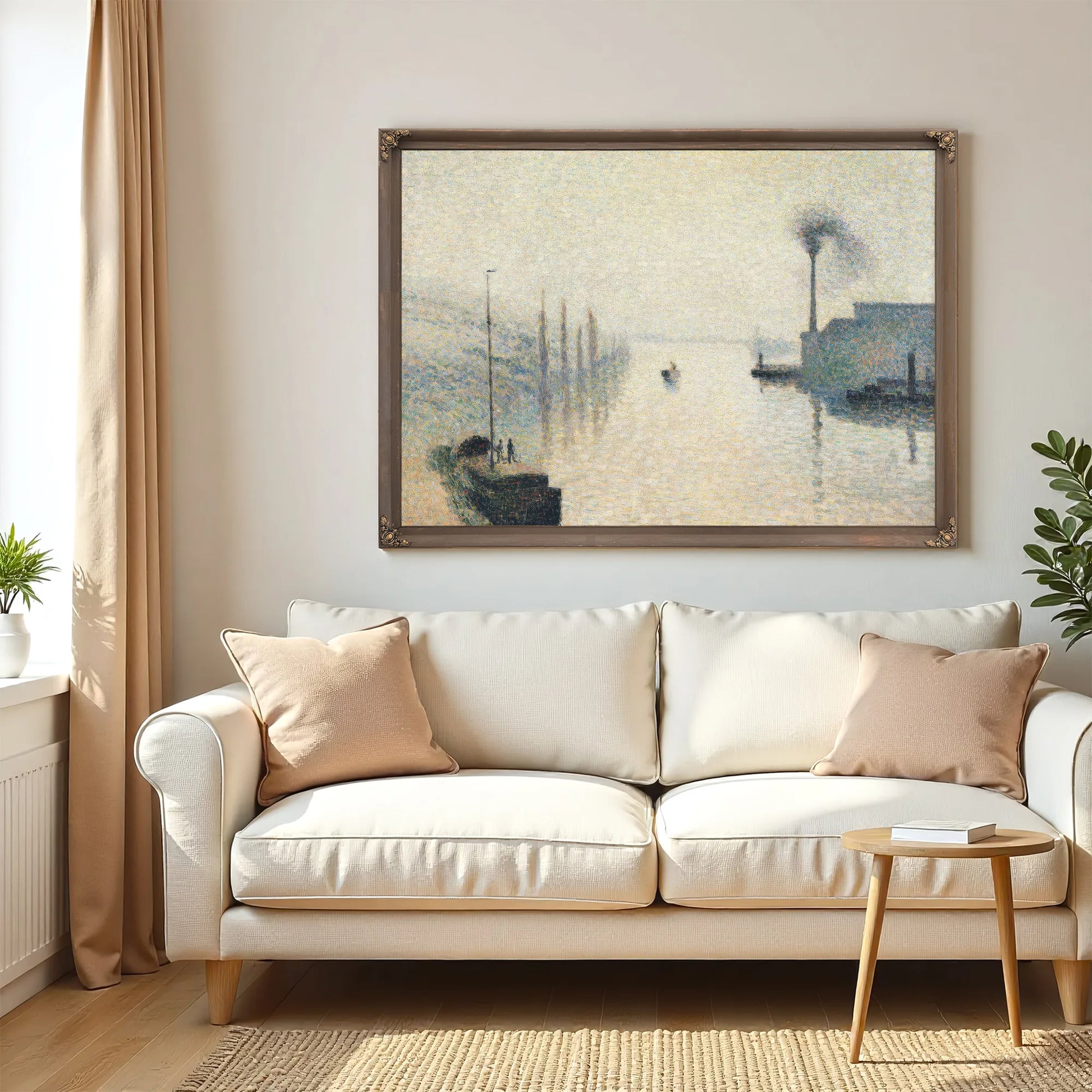 Li Le Lacroix Rouen The Effect Of Fog By Camille Pissarro Fine Art Print
