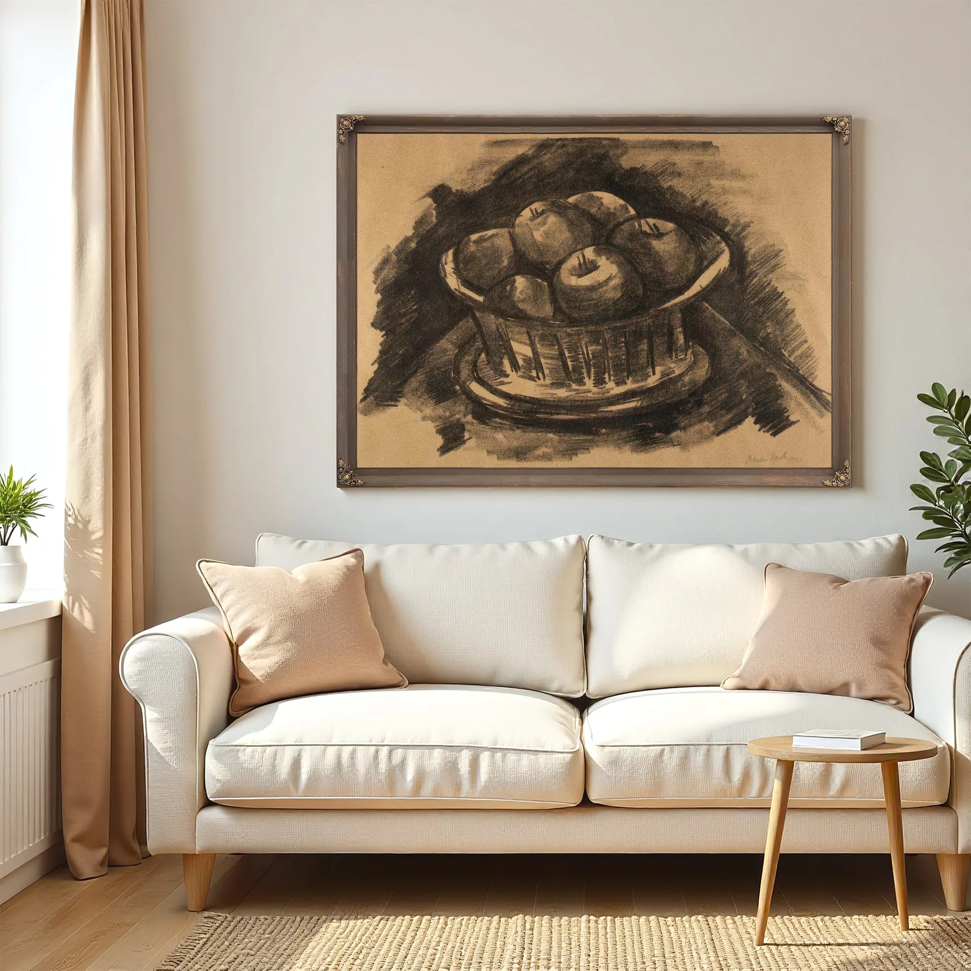 Apples In Basket By Marsden Hartley Fine Art Print
