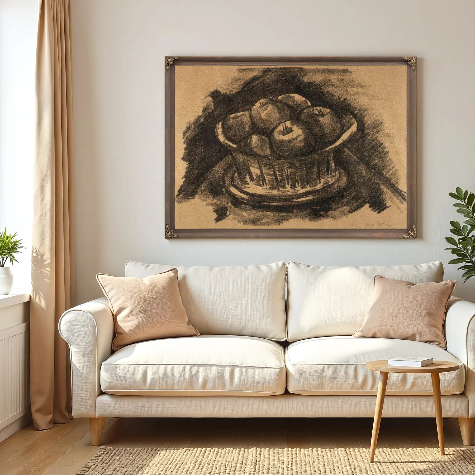 Apples In Basket By Marsden Hartley Fine Art Print