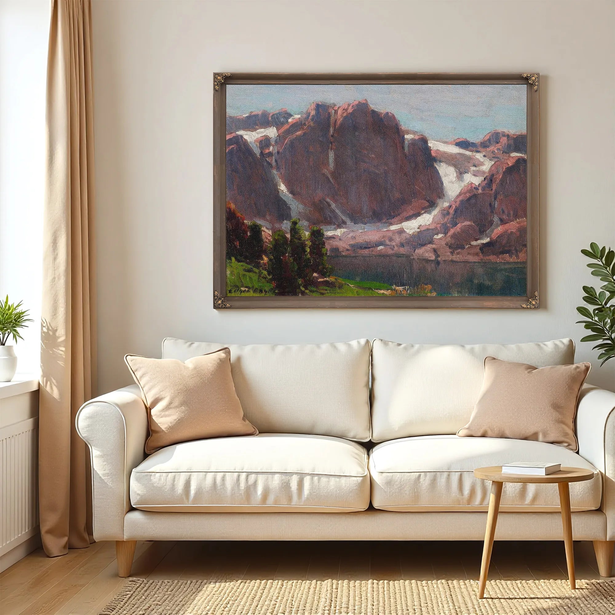 Sierra Lake (Believed To Be Temple Crag) By Edgar Payne Fine Art Print