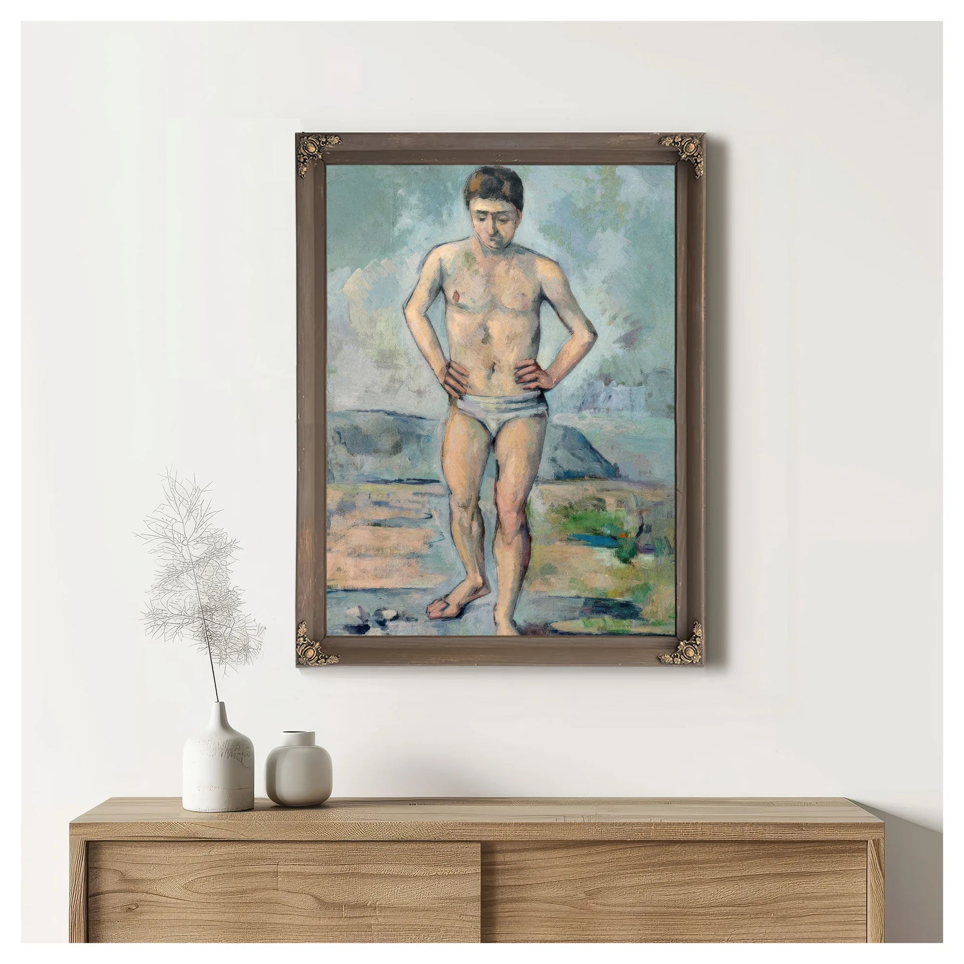 The Bather By Paul Cezanne Fine Art Print
