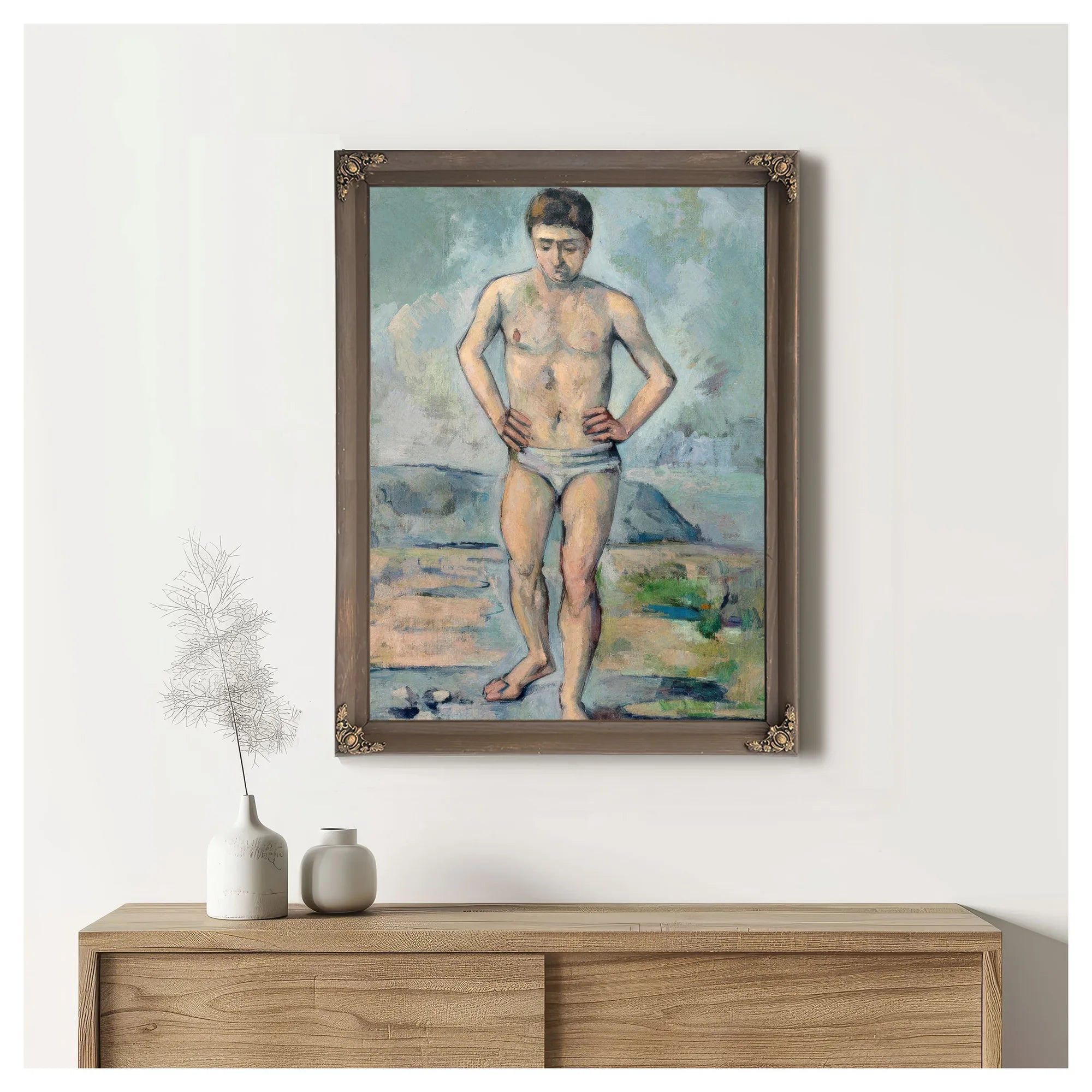 The Bather By Paul Cezanne Fine Art Print