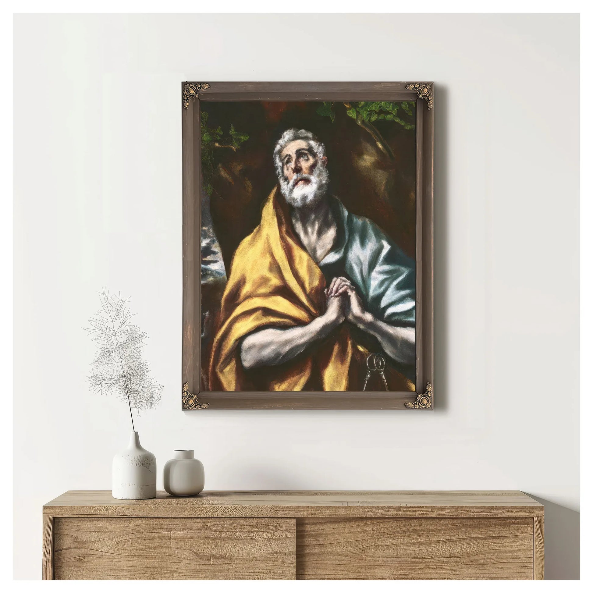 The Repentant St. Peter By El Greco Fine Art Print