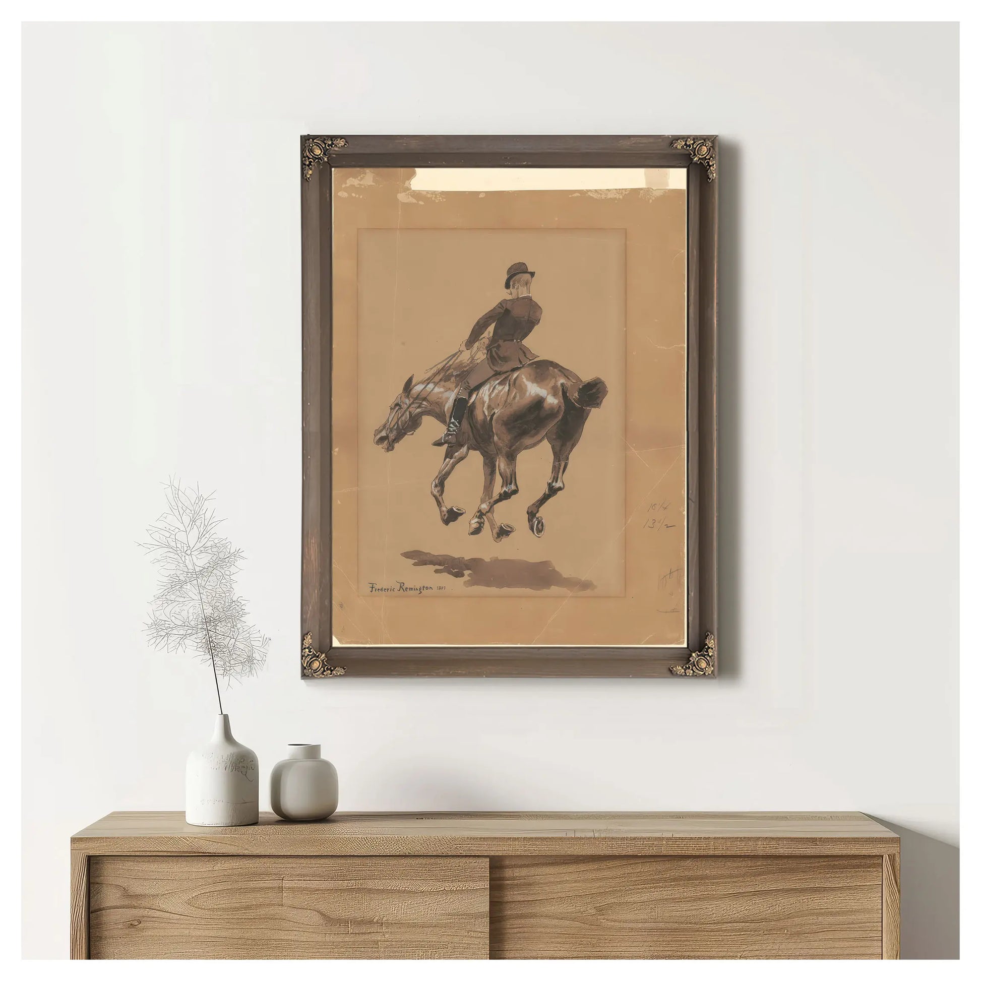 On The Bridle Path Central Park New York by Frederic Remington