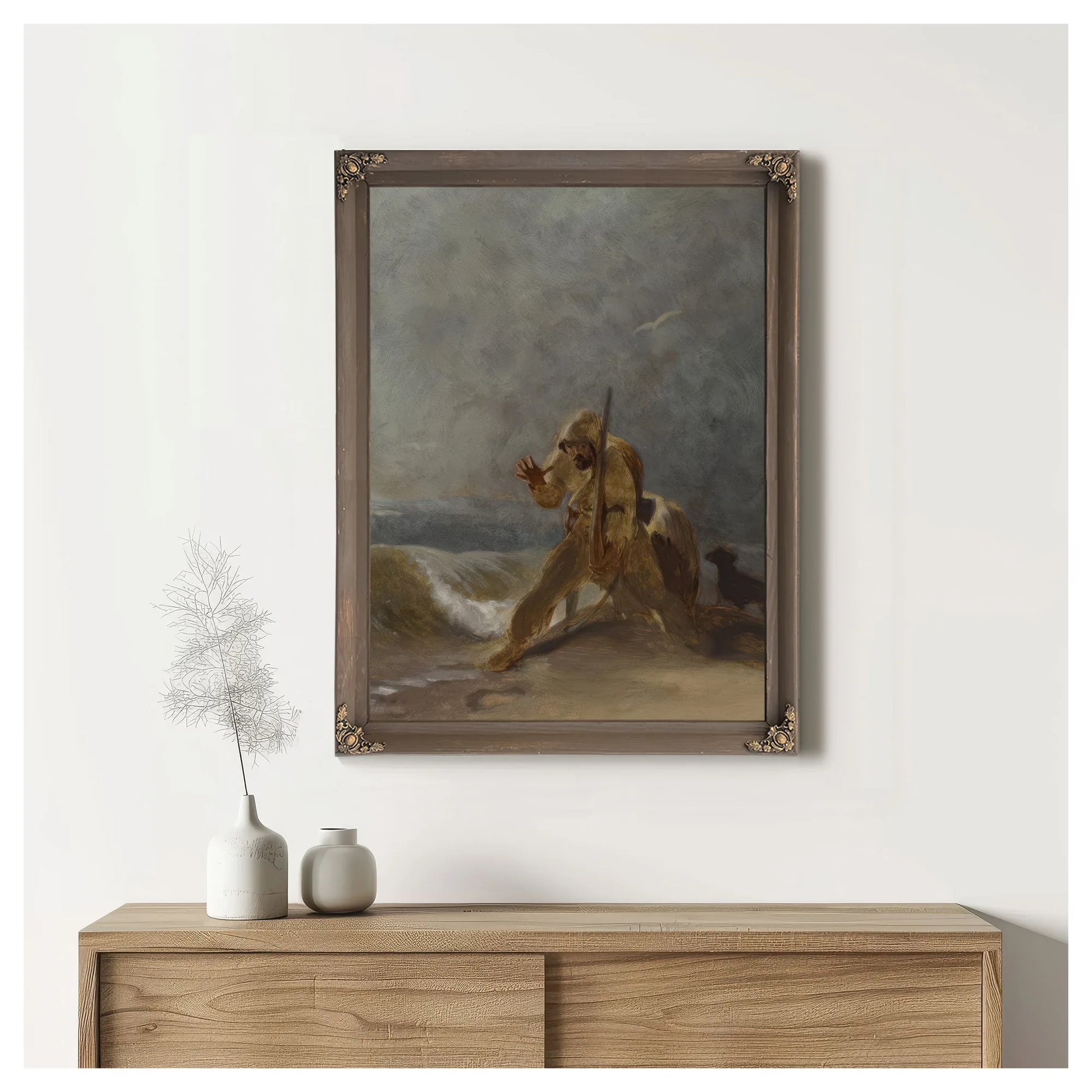 Foot Impression In The Sand By Thomas Sully Fine Art Print