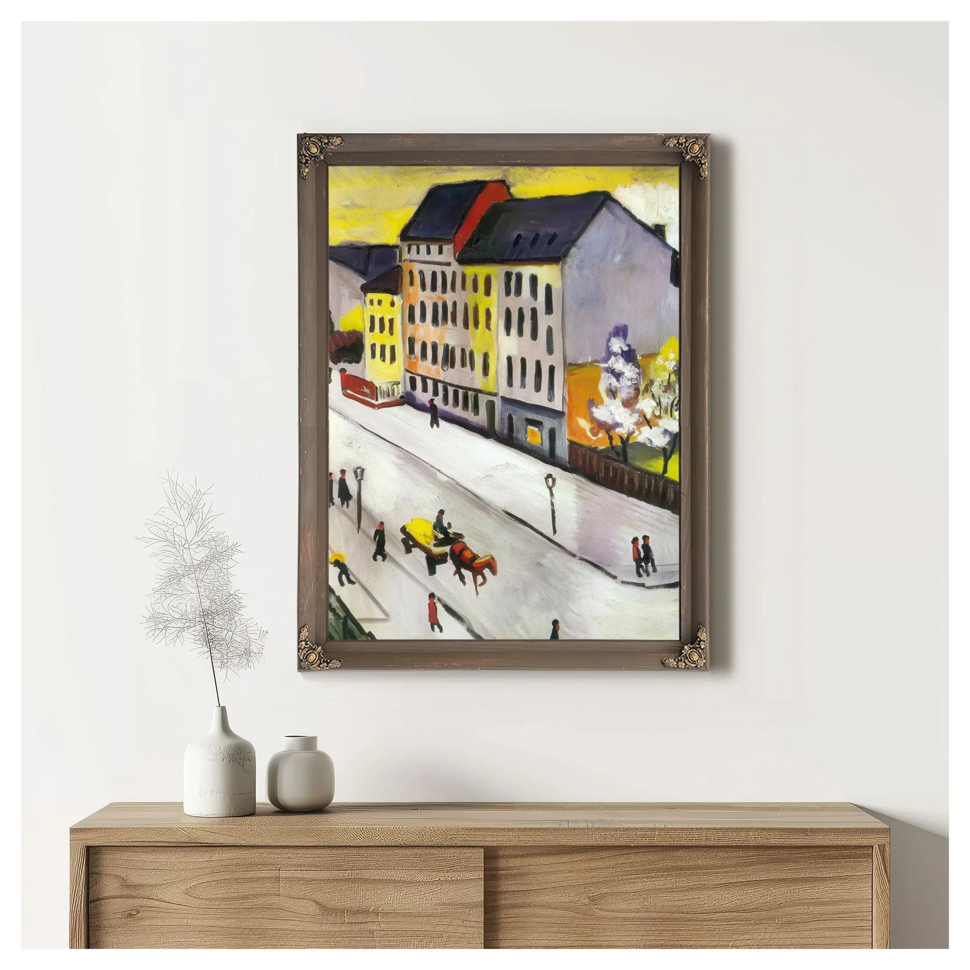 Our Street In Grey By August Macke Fine Art Print