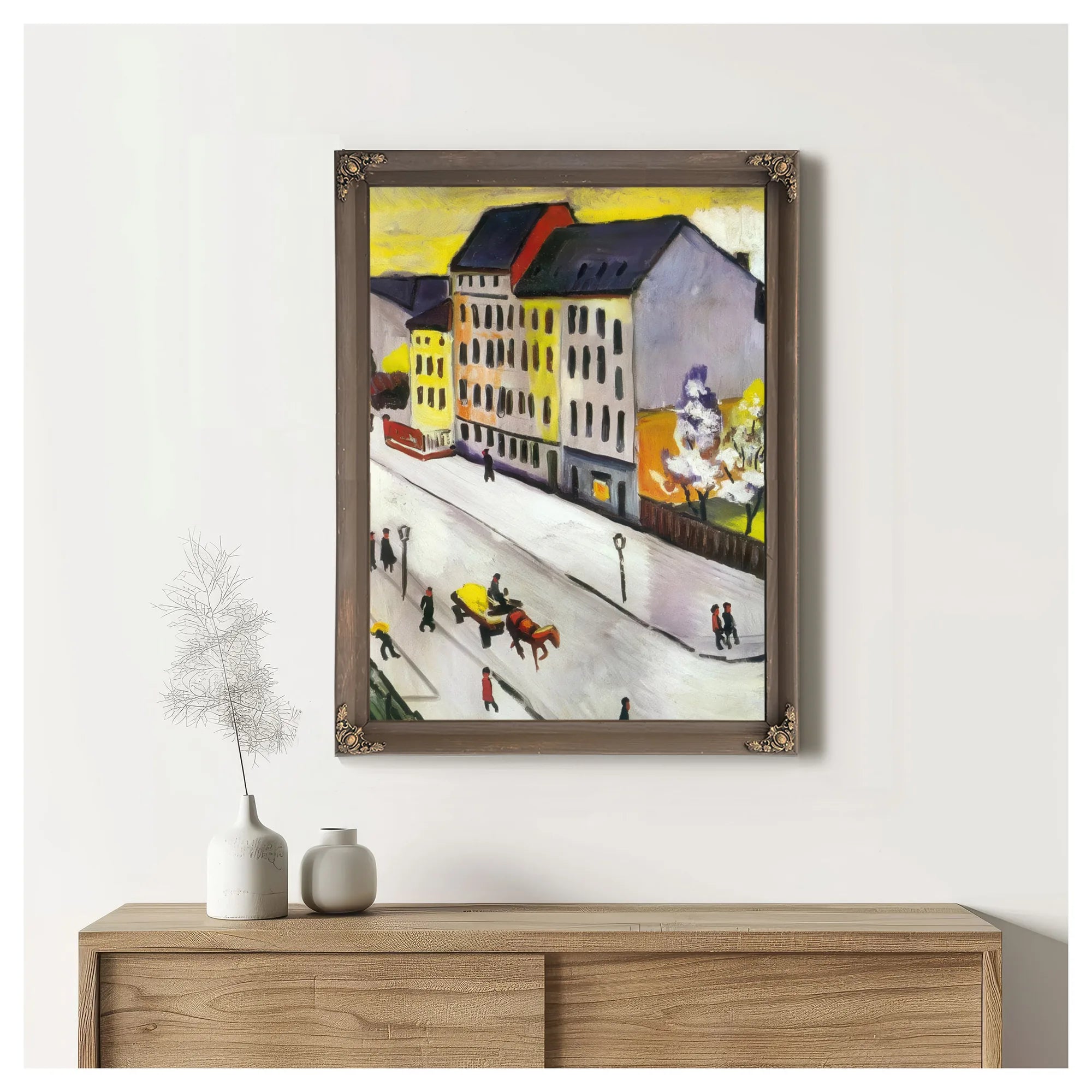 Our Street In Grey By August Macke Fine Art Print