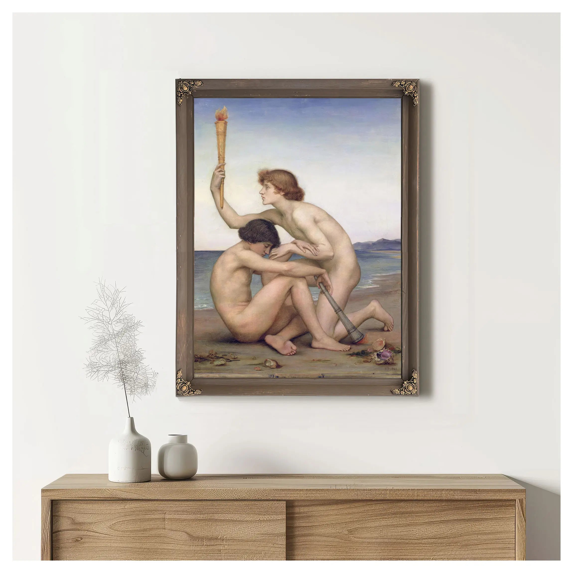 Phosphorus And Hesperus (1881)Fxd by Evelyn De Morgan