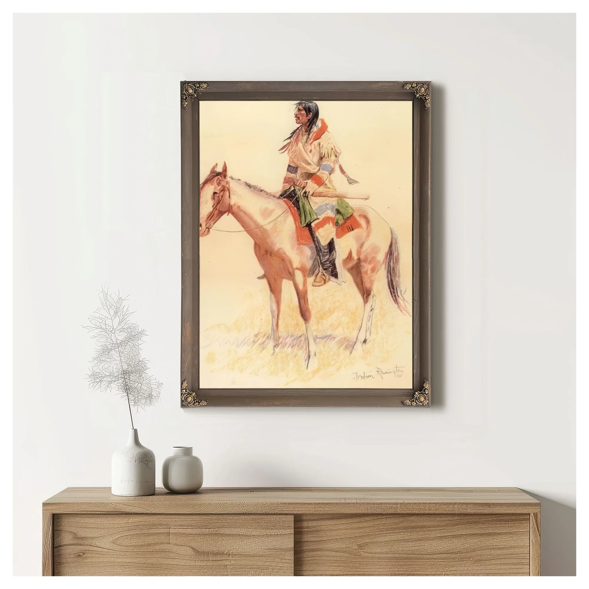 A Breed Aka An Indian Scout By Frederic Remington Fine Art Print