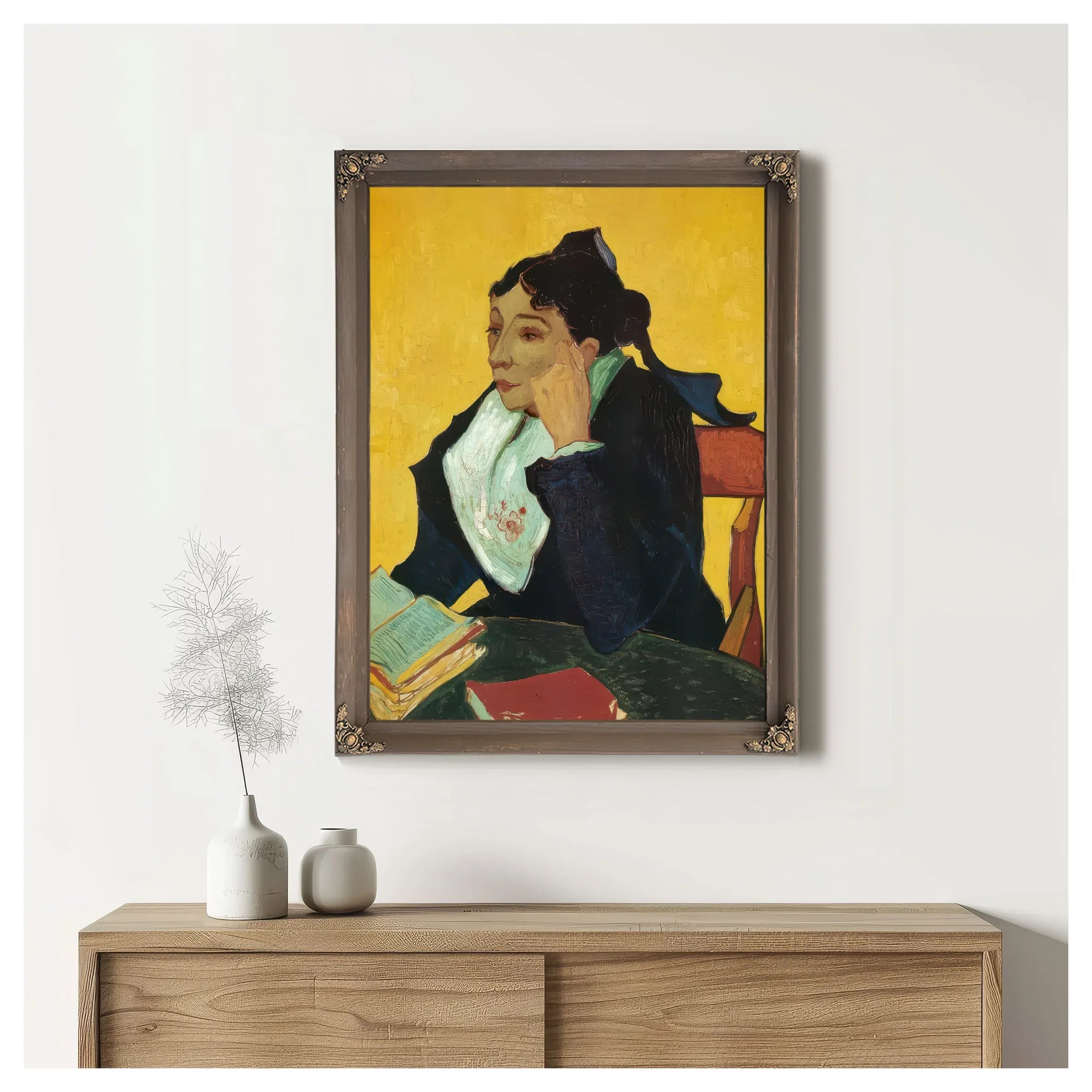 L'arlesienne Madame Ginoux With Books By Vincent Van Gogh Fine Art Print