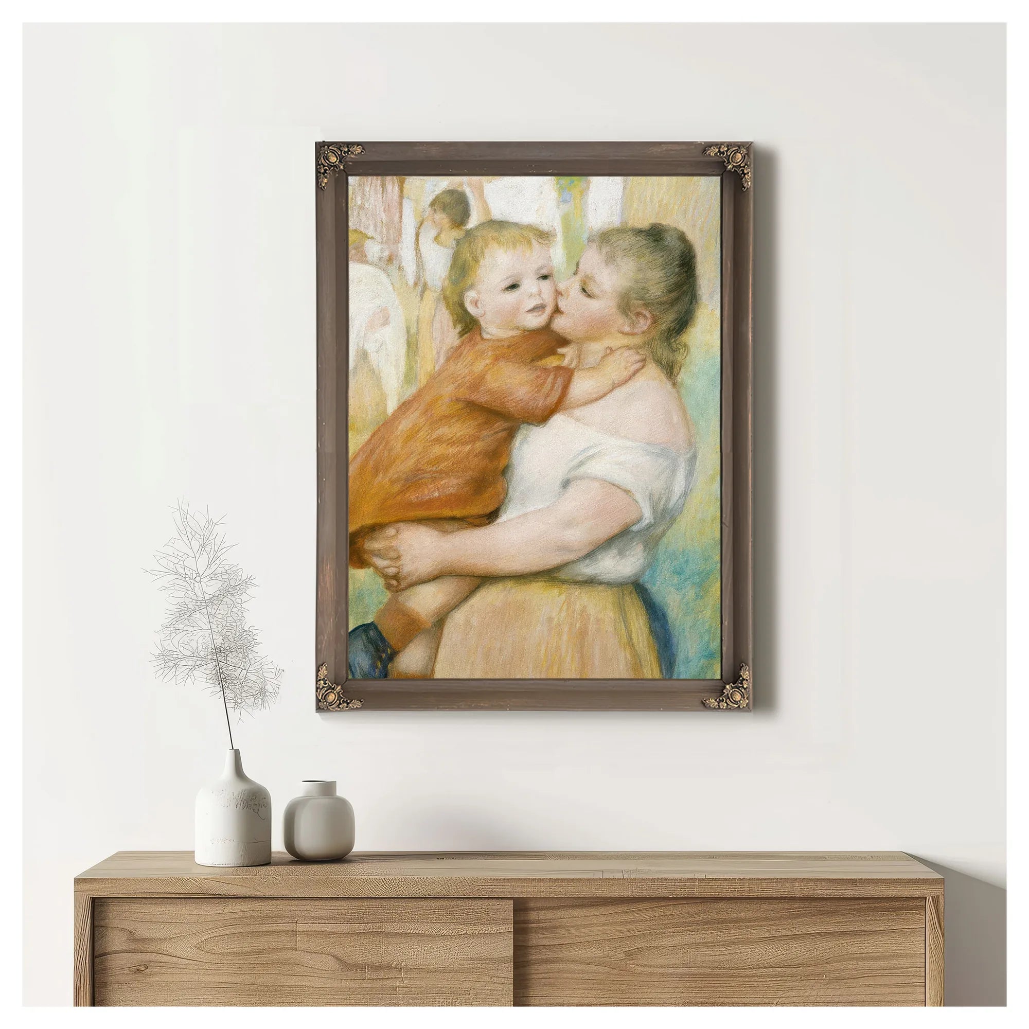 Mother And Child By Pierre August Renoir Fine Art Print