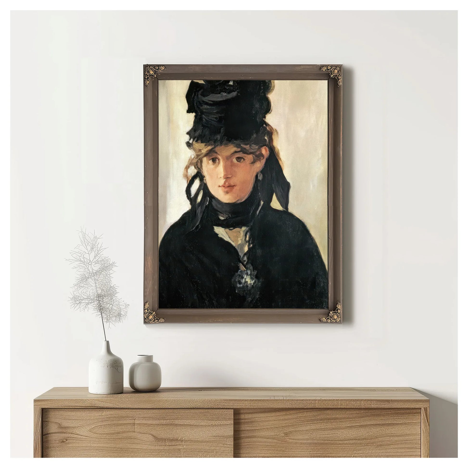Berthe Morisot With A Bouquet Of Violets By Edouard Manet Fine Art Print