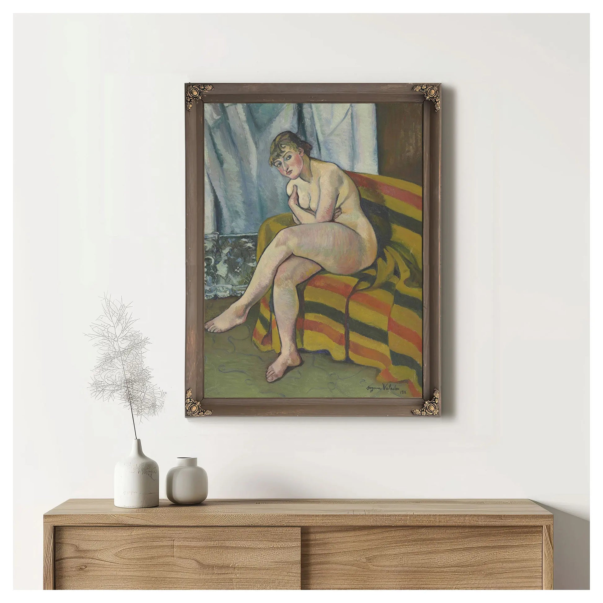 Nu Assis Sur Un Canape by Suzanne Valadon