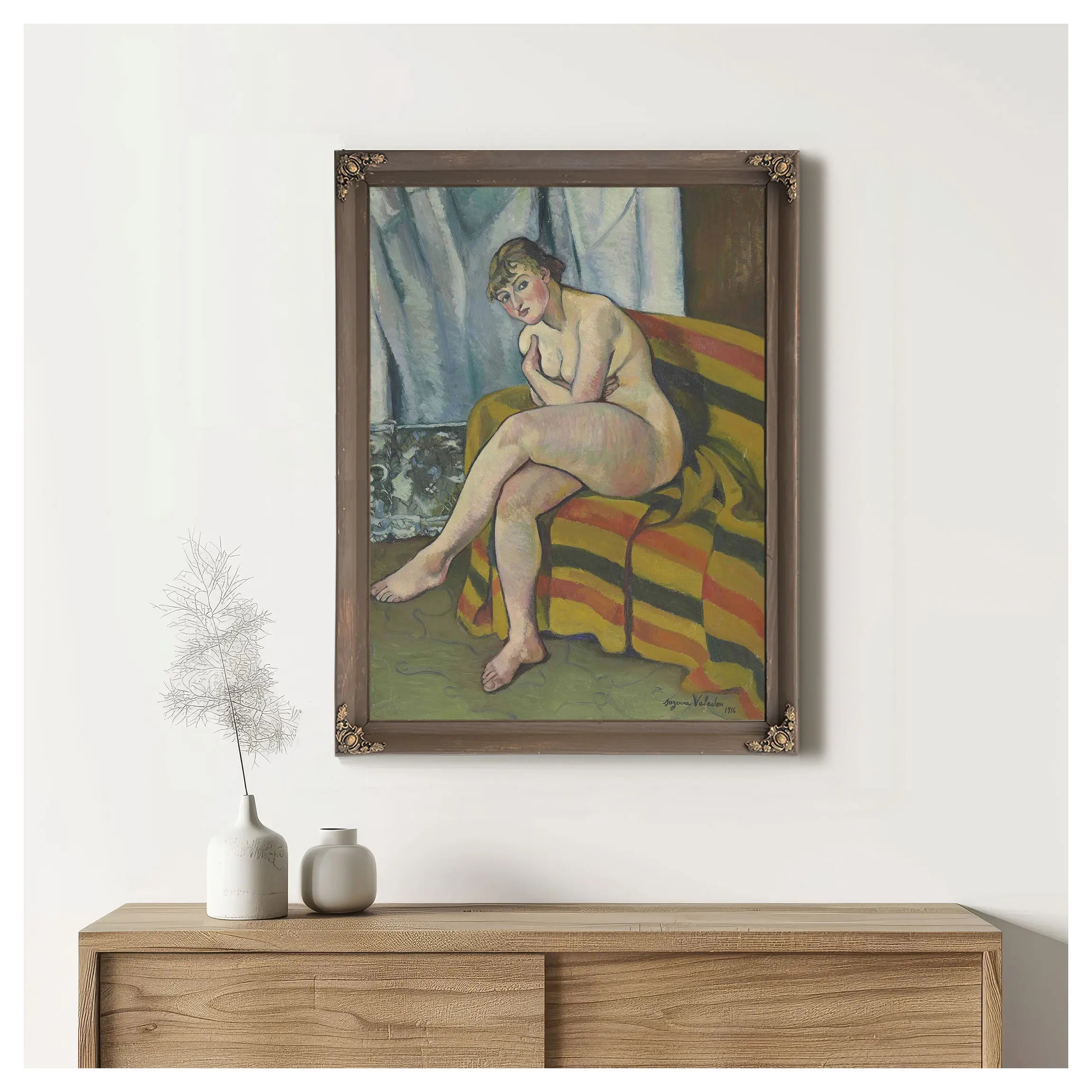 Nu Assis Sur Un Canape by Suzanne Valadon
