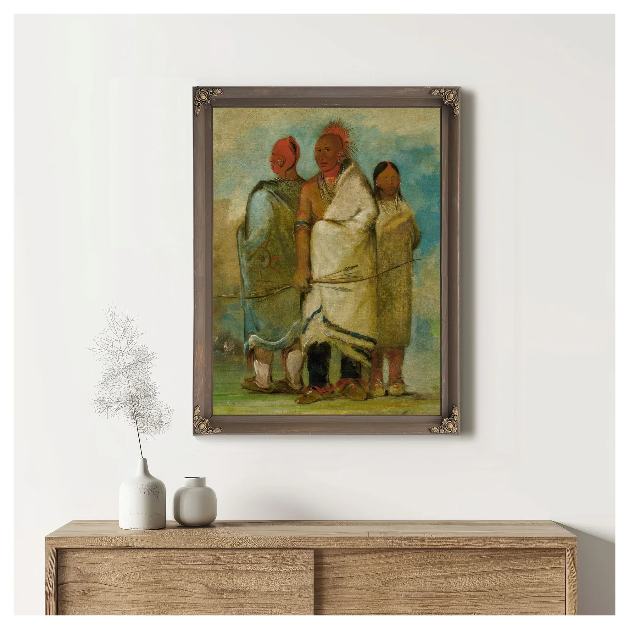 Three Fox Indians By George Catlin Fine Art Print