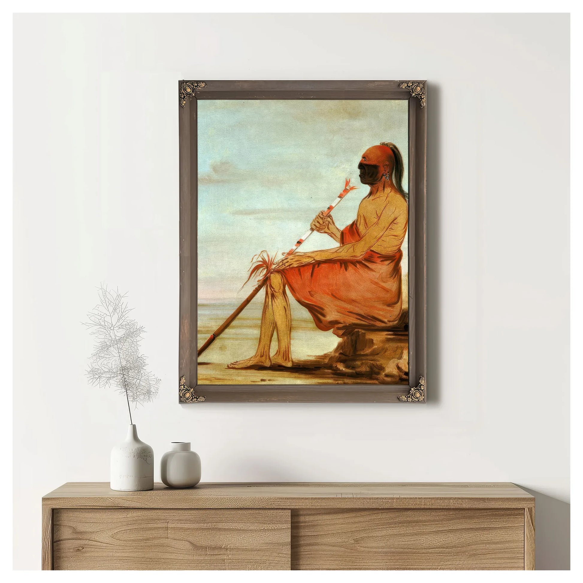 Coo Coo Coo, The Owl, An Aged Chief By George Catlin Fine Art Print